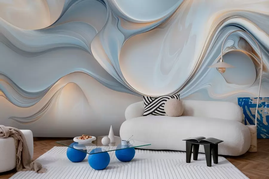 wall murals Wallpaper in the style of liquid texture w02909