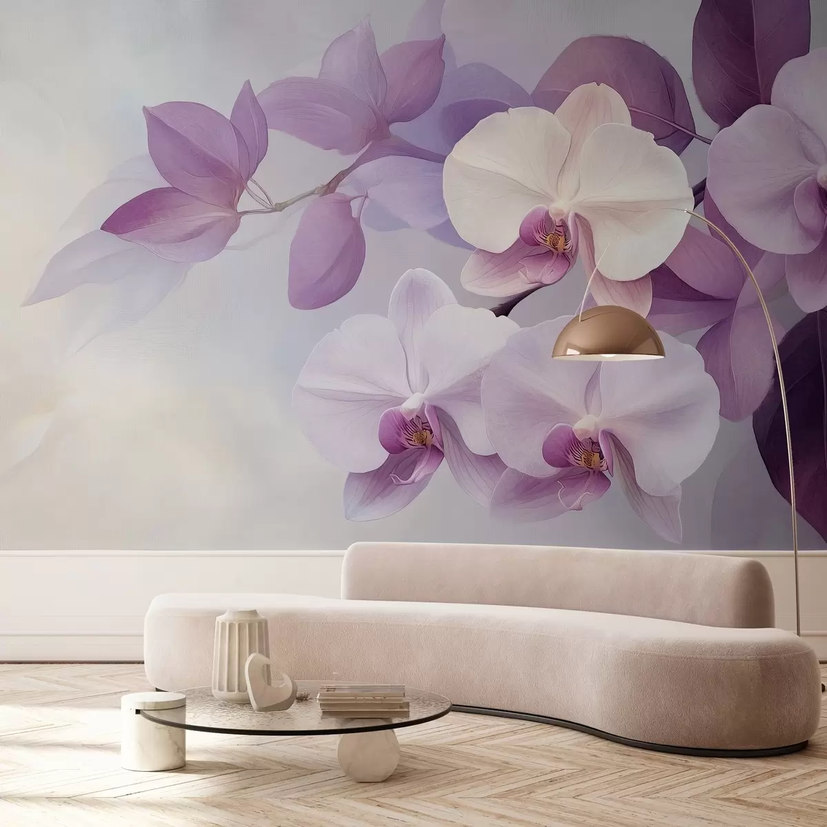 wall murals Composition with archives in purple shades w02910