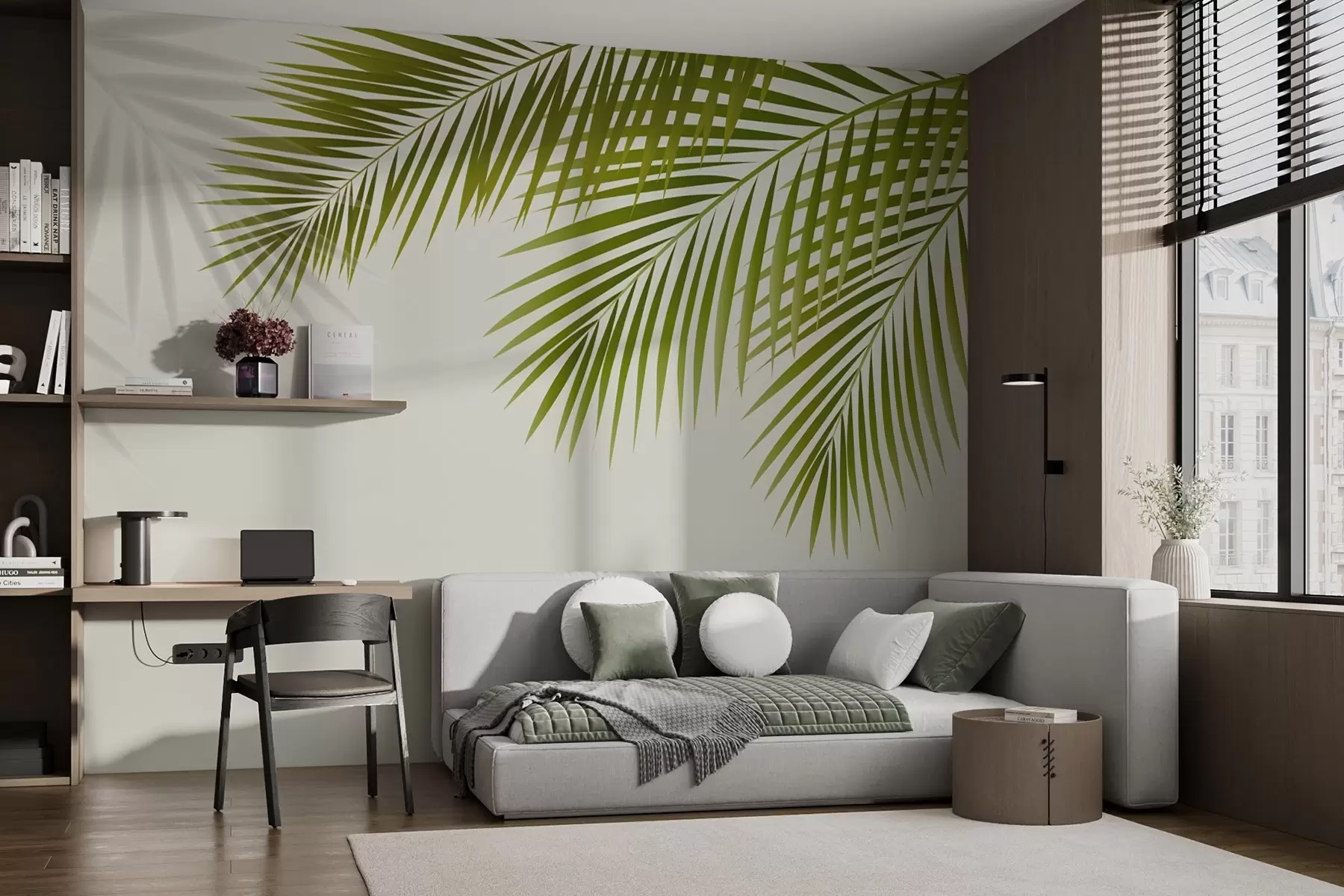 wall murals Palm leaves w02961