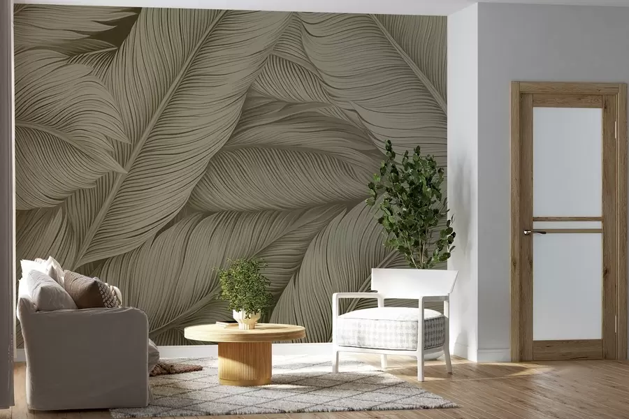 wall murals Large painted feathers w02973v2
