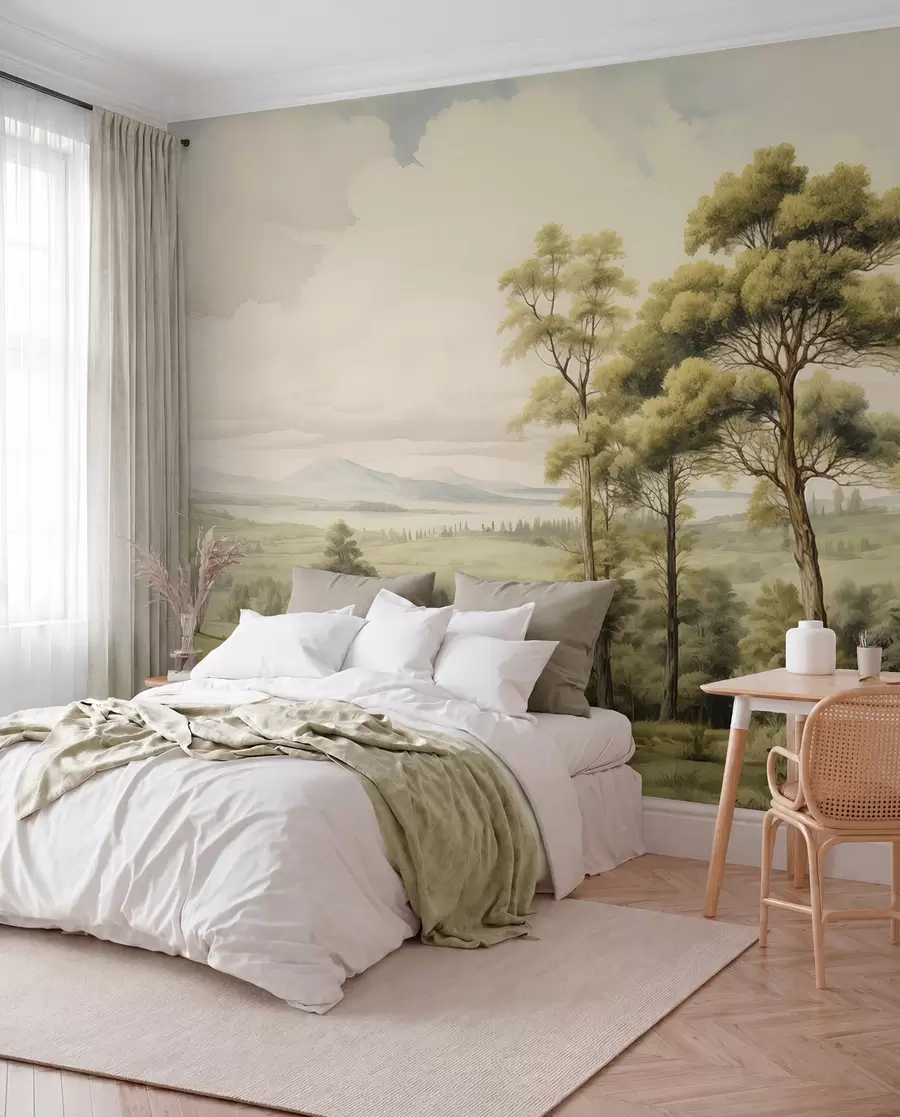 wall murals Modern watercolor landscape w02978