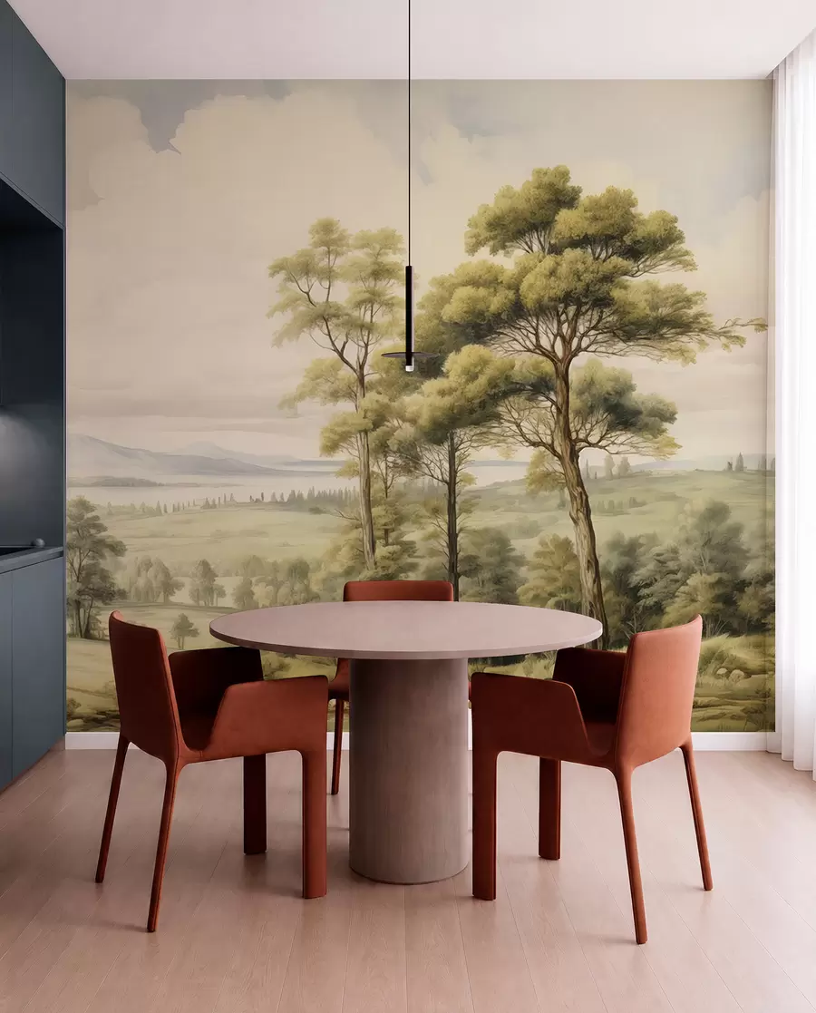wall murals Modern watercolor landscape w02978