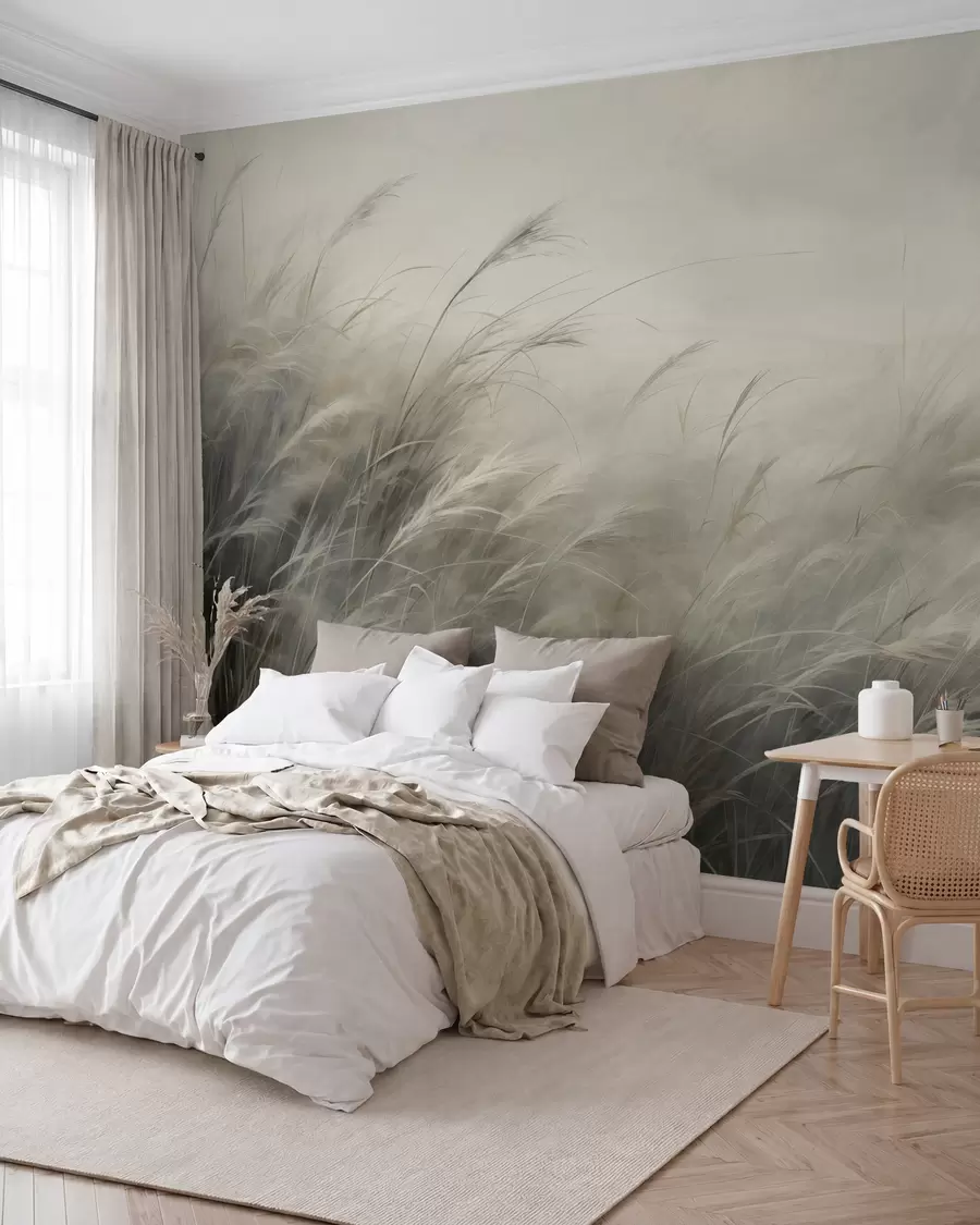 wall murals Windswept Meadow in Sand w02985