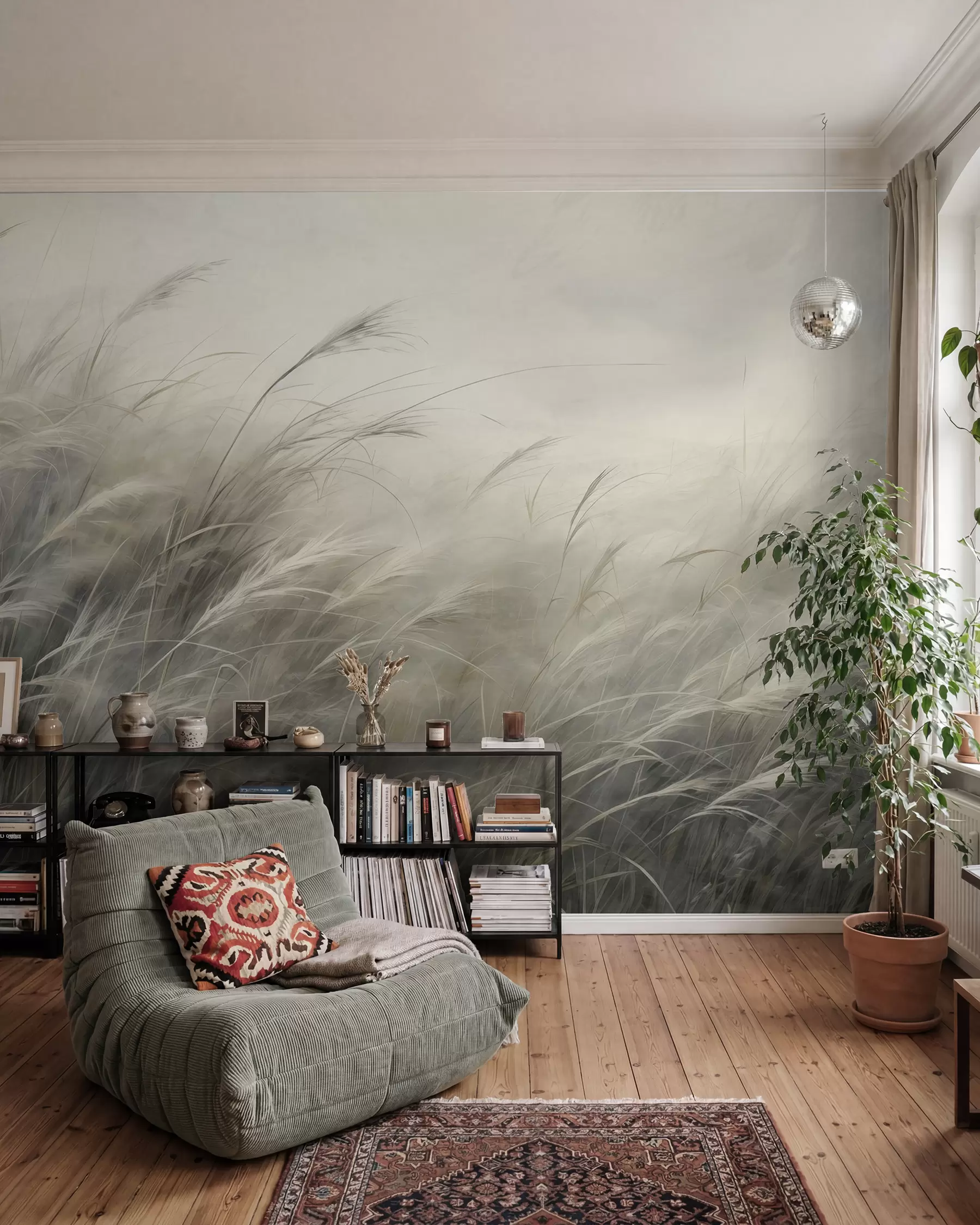wall murals Windswept Meadow in Sand w02985