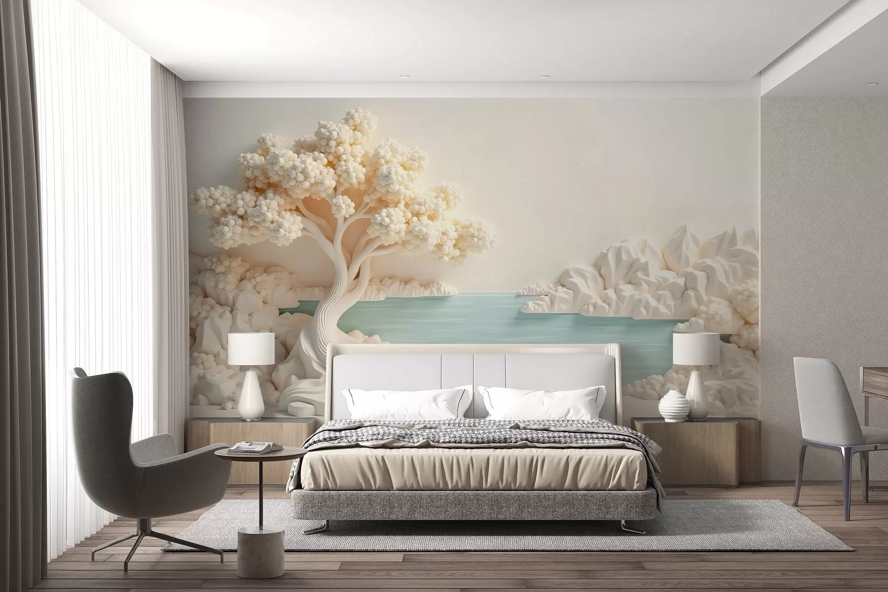 wall murals Volumetric tree w02986