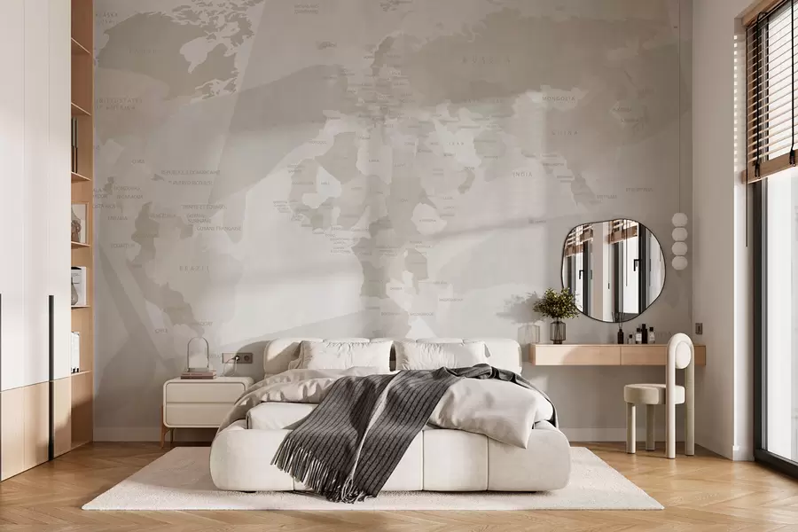 wall murals World map geometry whales w03007v3