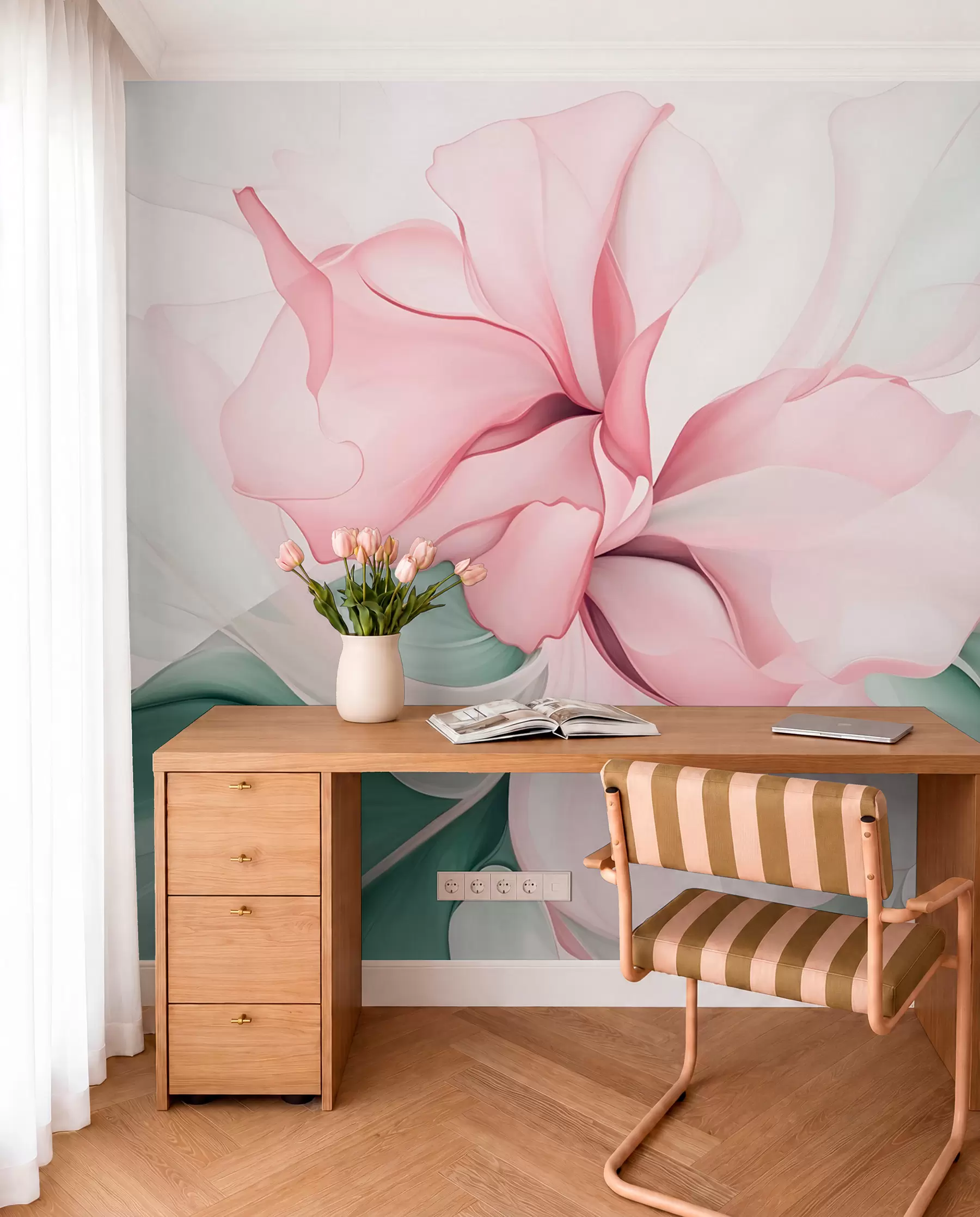 wall murals Petals of Rose and Sage w08701v1