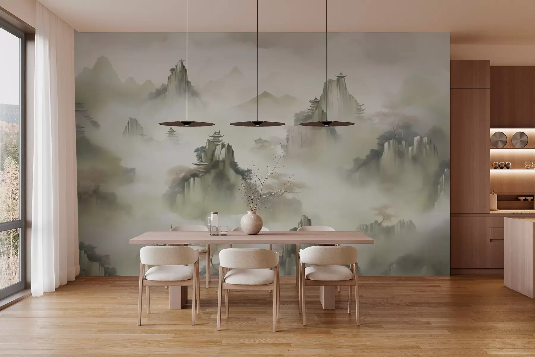 wall murals Rock tops imitation watercolor w03036