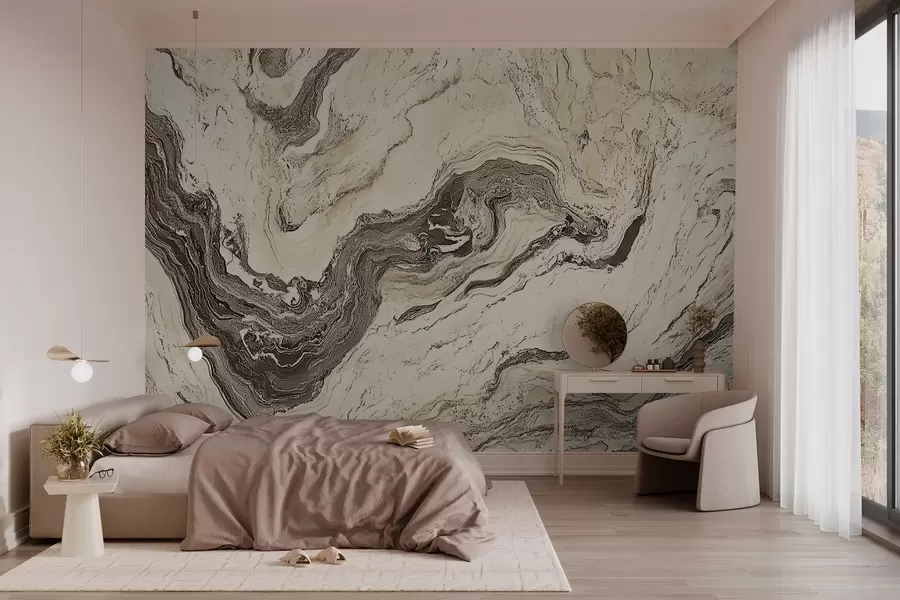 wall murals imitation of marble with veins w03011