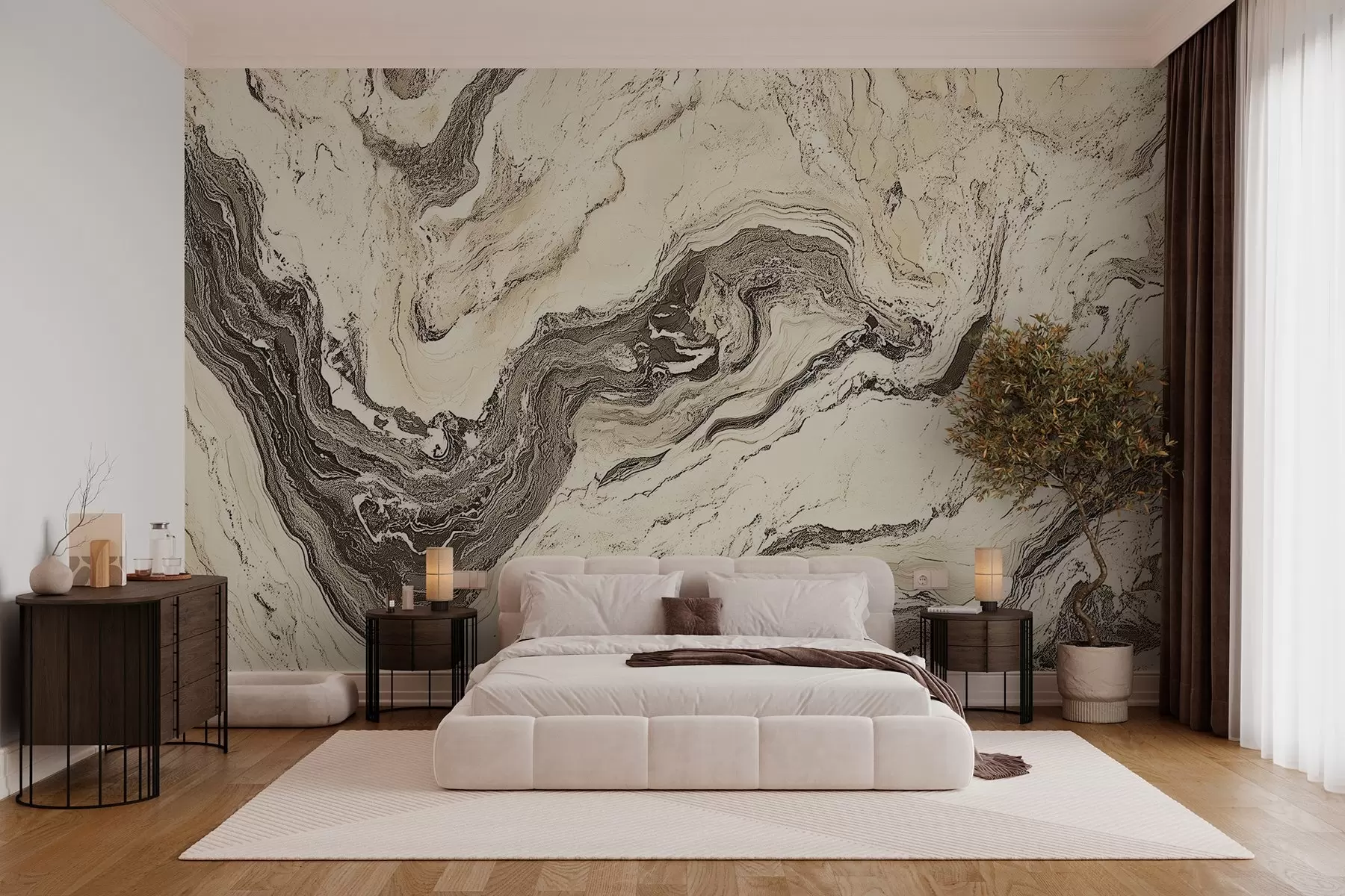 wall murals imitation of marble with veins w03011