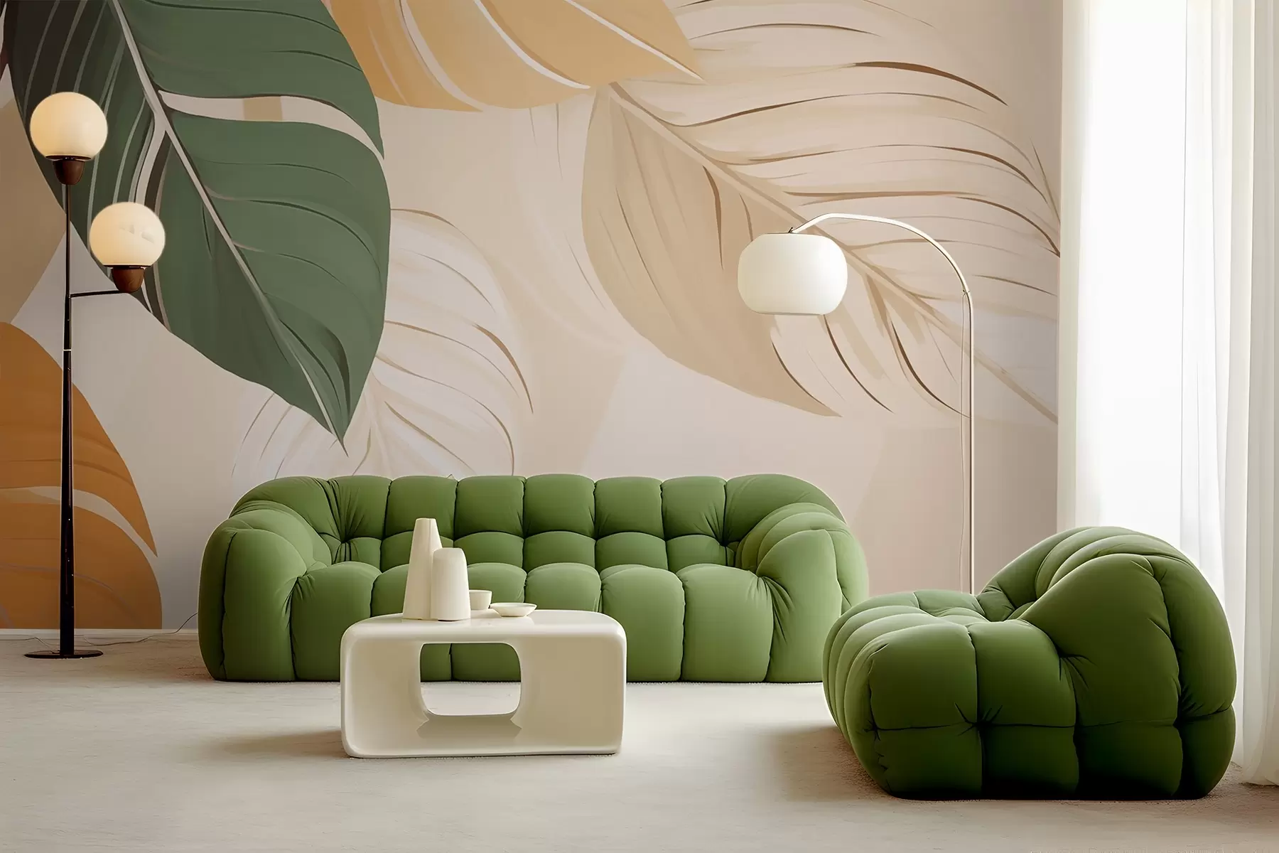 wall murals Tropical foliage w02996