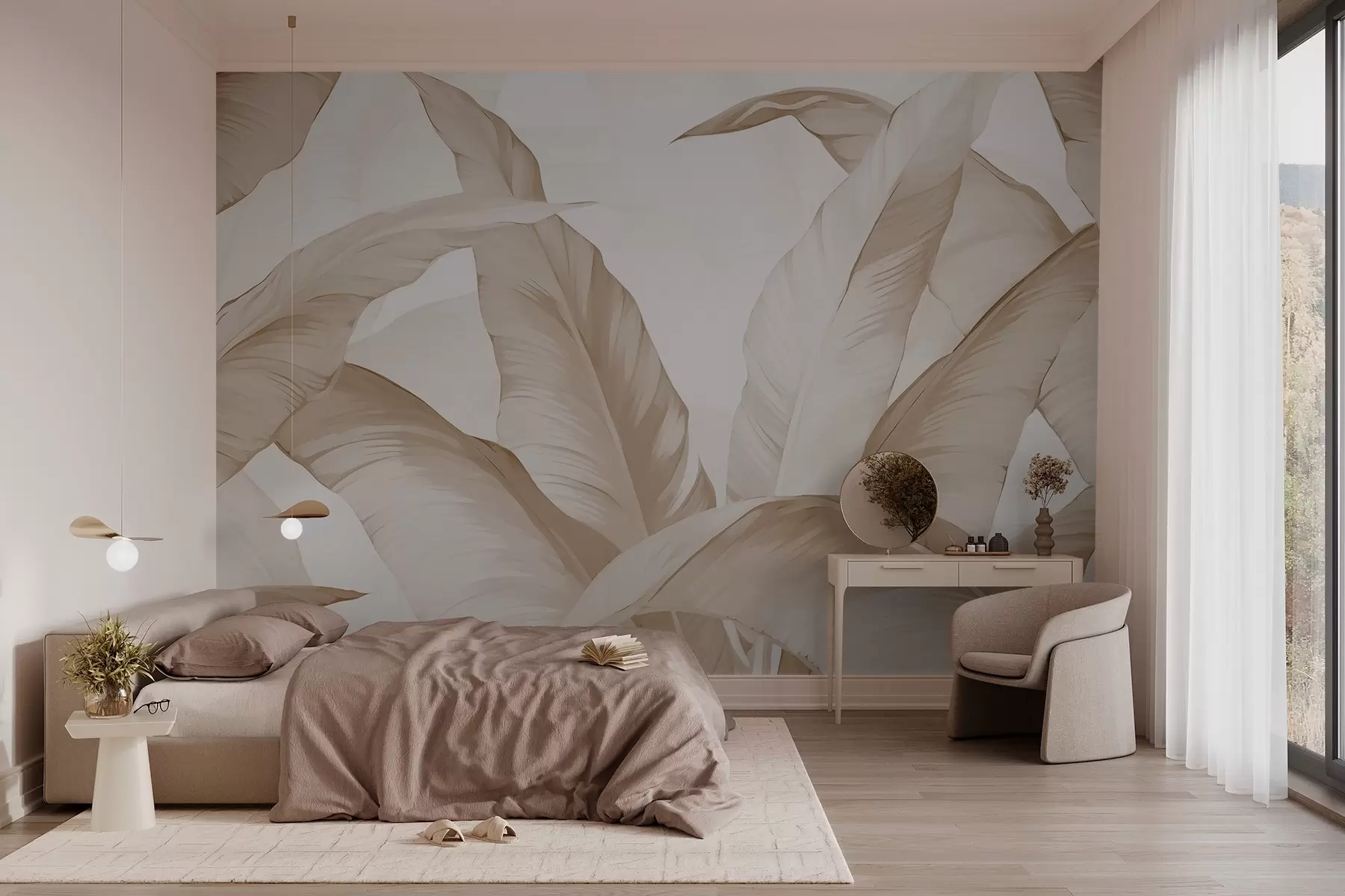 wall murals Banana leaves w02999v2