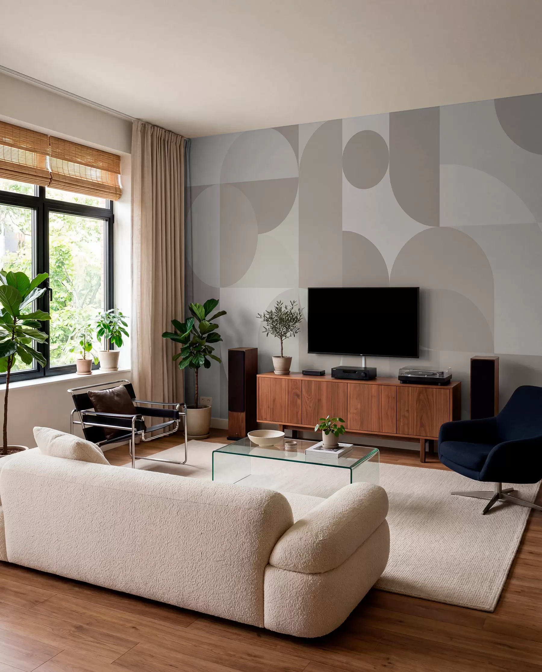 wall murals Rounded Rhythm w03058