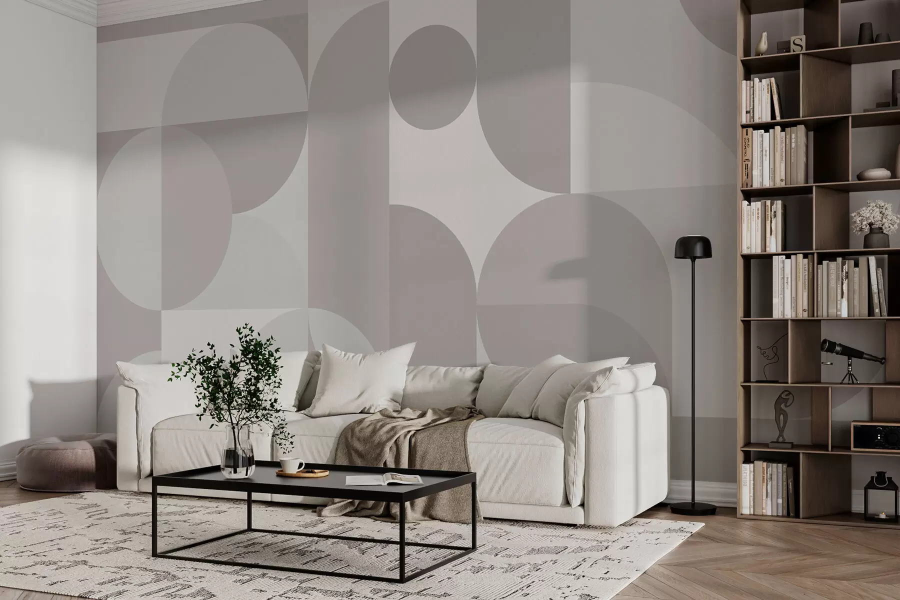 wall murals Stylish geometry trend w03058v1