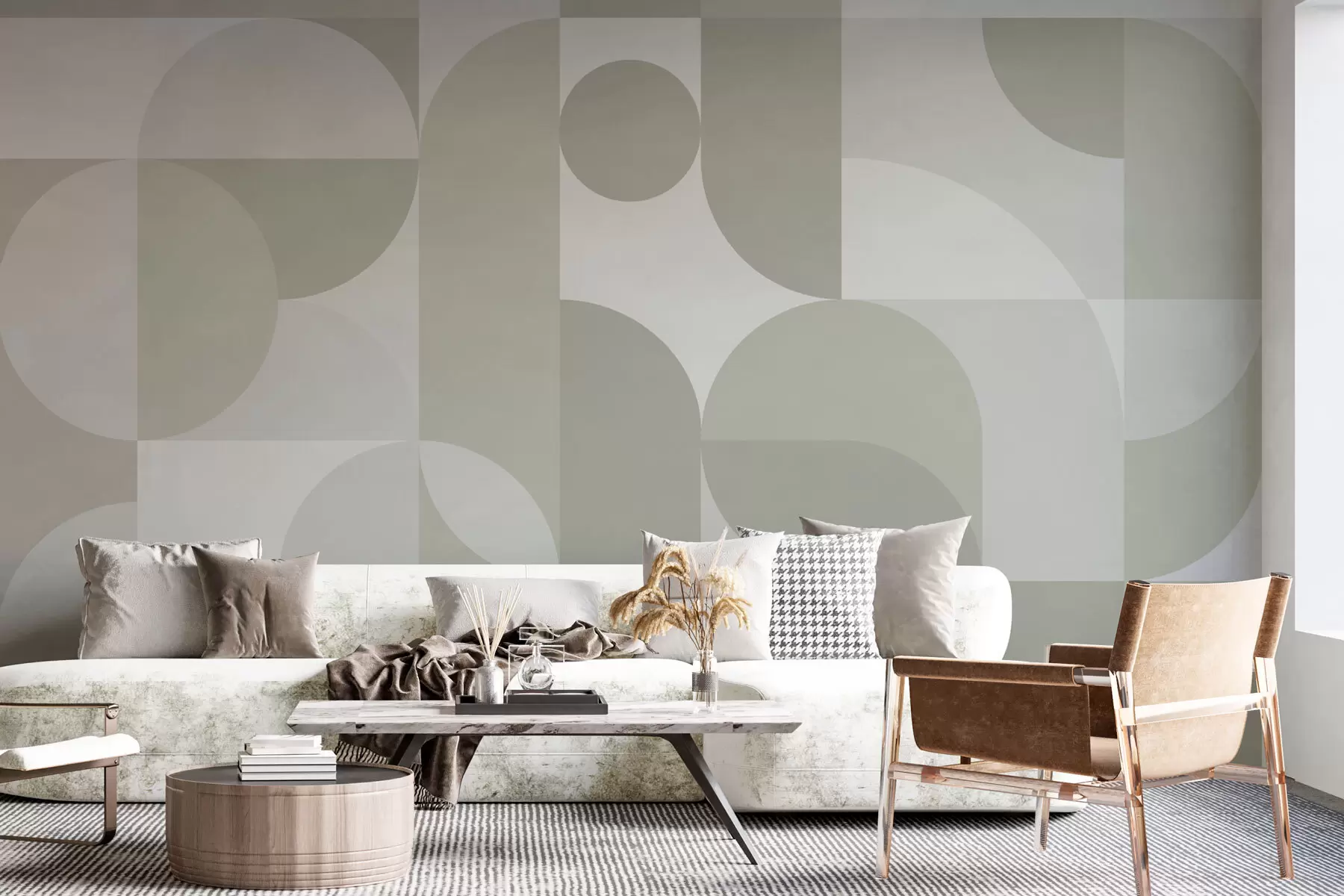 wall murals Stylish geometry trend w03058v2