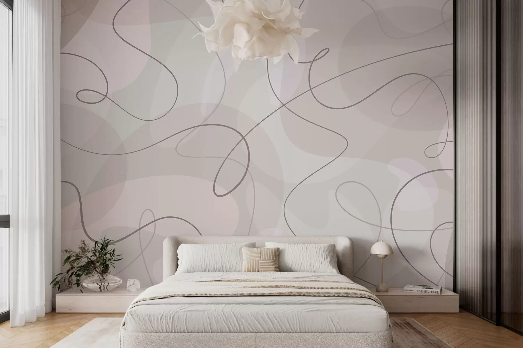 wall murals Abstract lines and shapes trend w03059