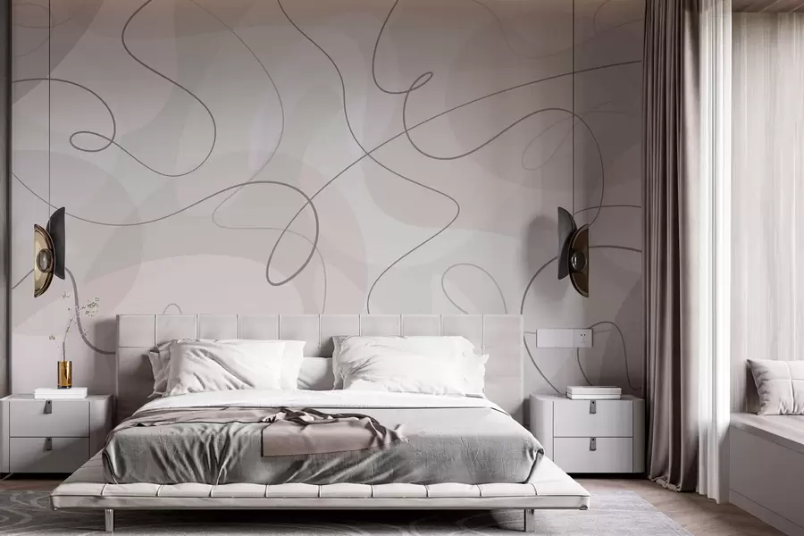 wall murals Abstract lines and shapes trend w03059