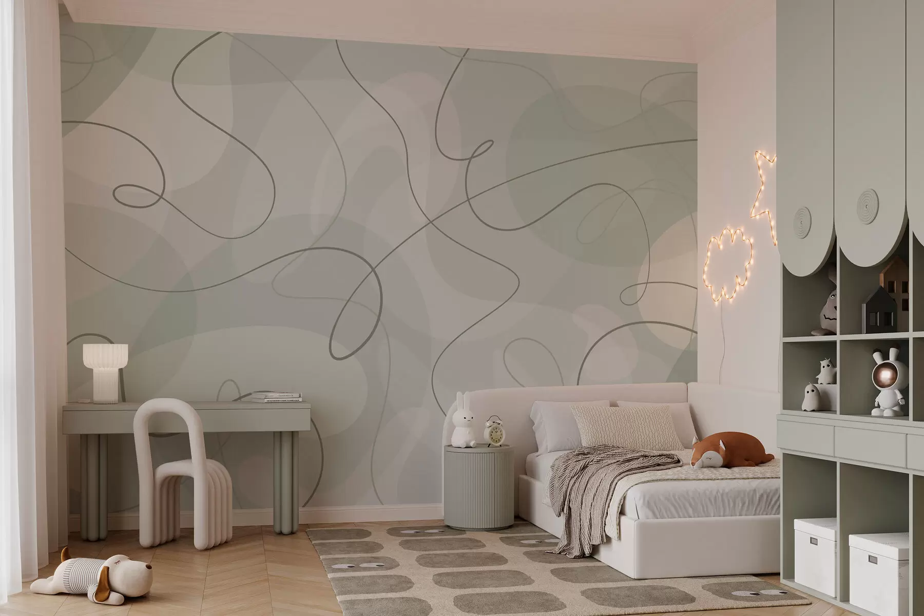 wall murals Abstract lines and shapes trend w03059v3