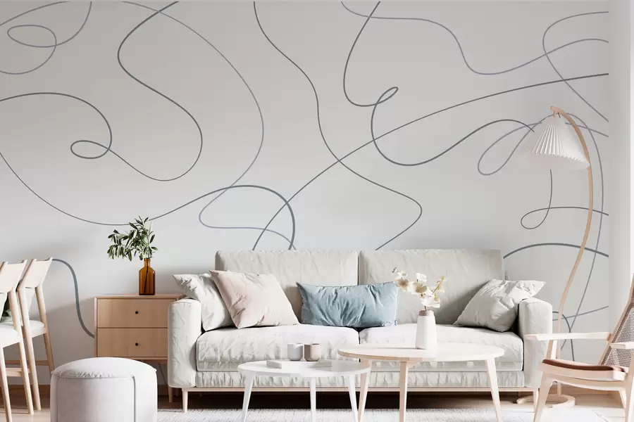 wall murals Abstract stylish lines w03061v1
