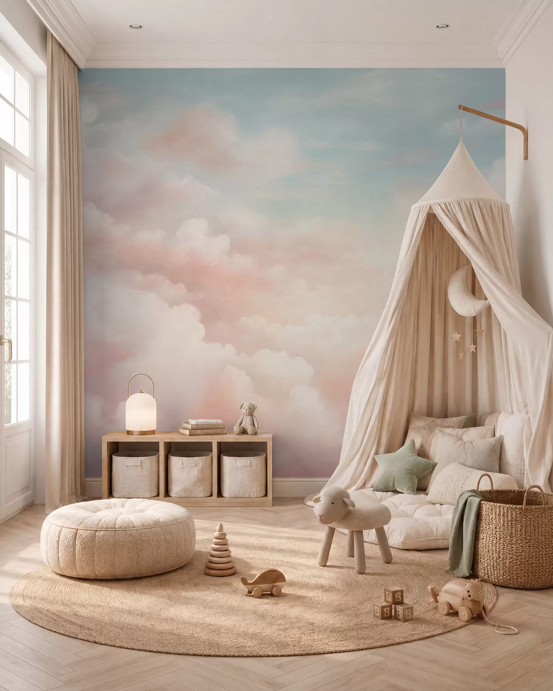 wall murals Cotton Candy Clouds w03047