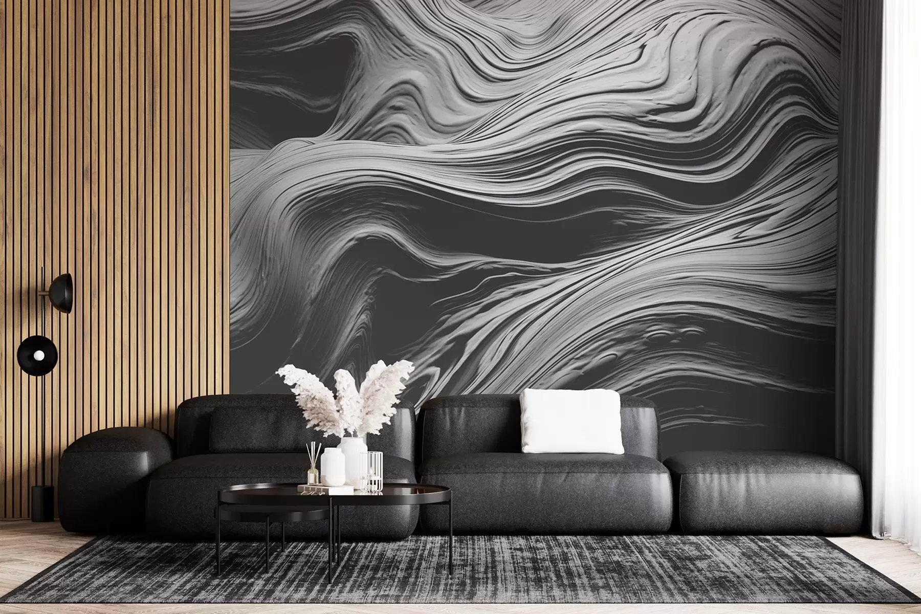 wall murals Gray and white abstract texture w08751