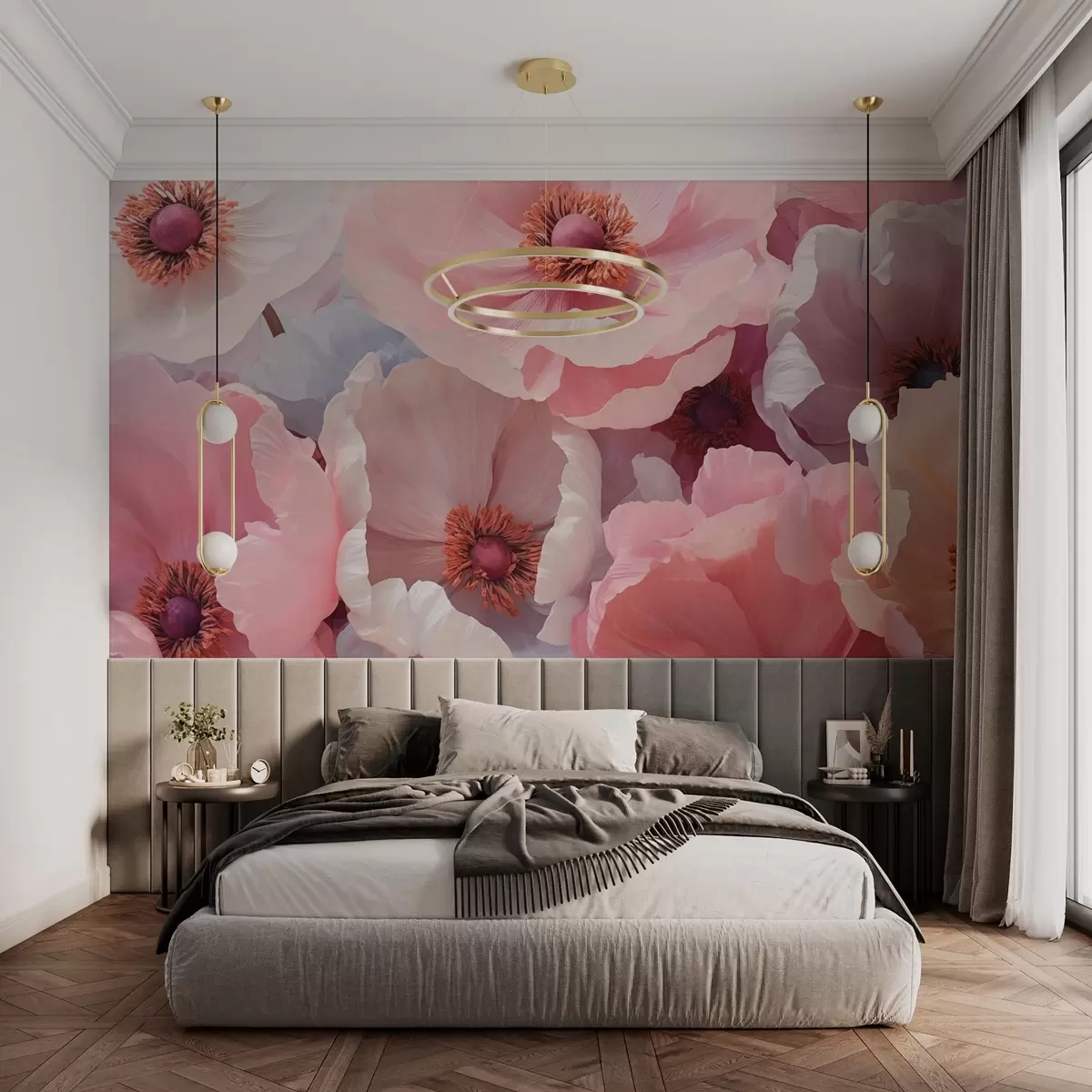 wall murals Delicate blooming anemones w03063