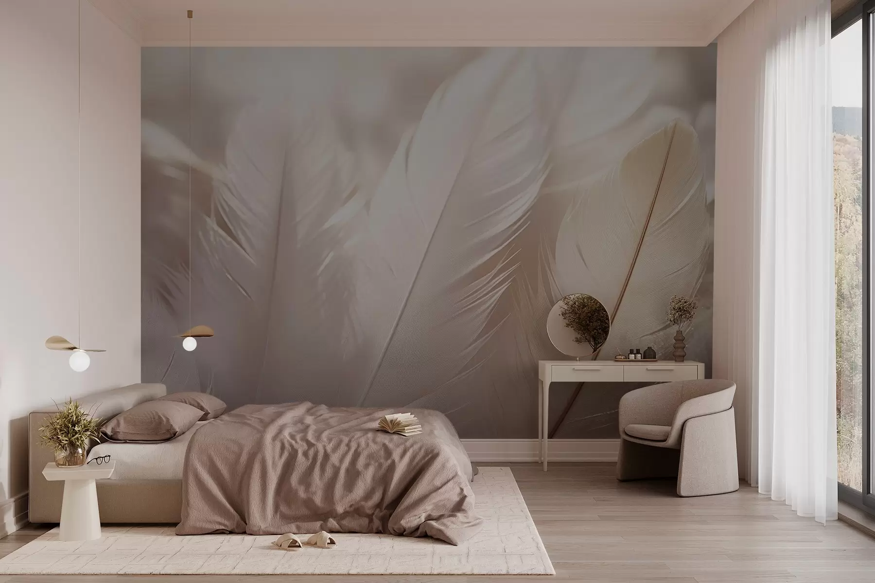 wall murals Feathers w03064