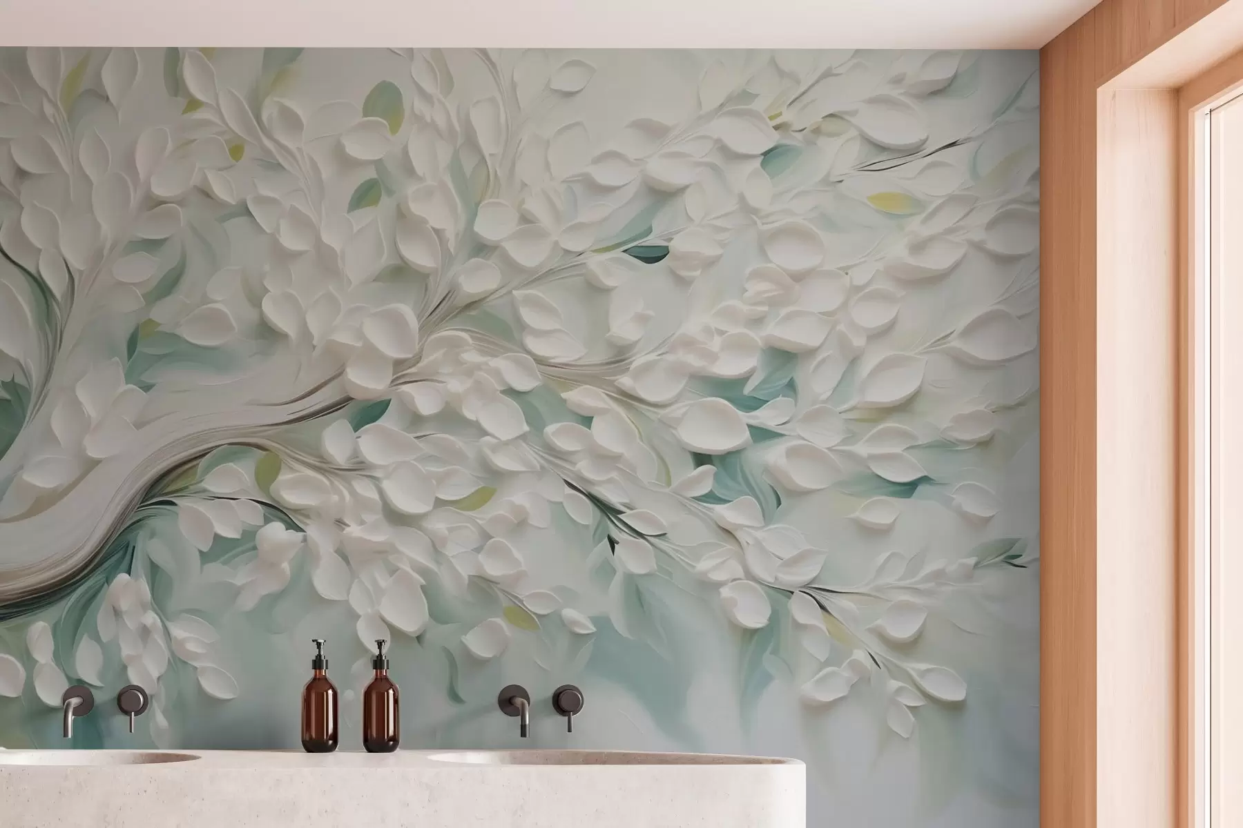 wall murals Abstract tree imitation brush strokes w03065