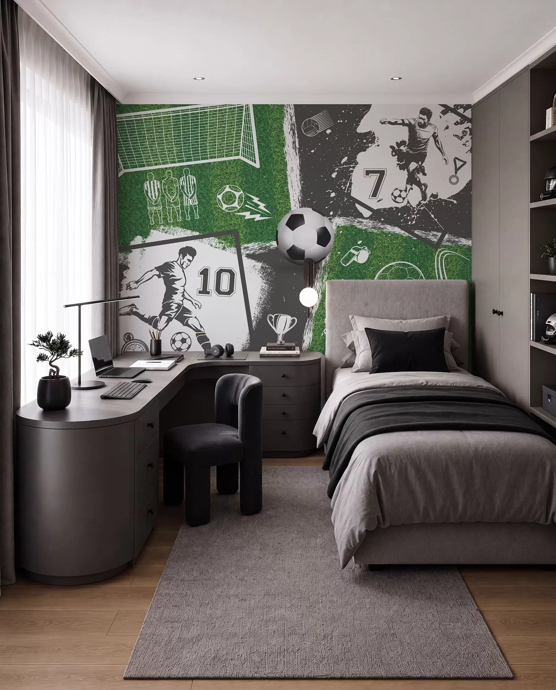 wall murals Football Match Collage w03121