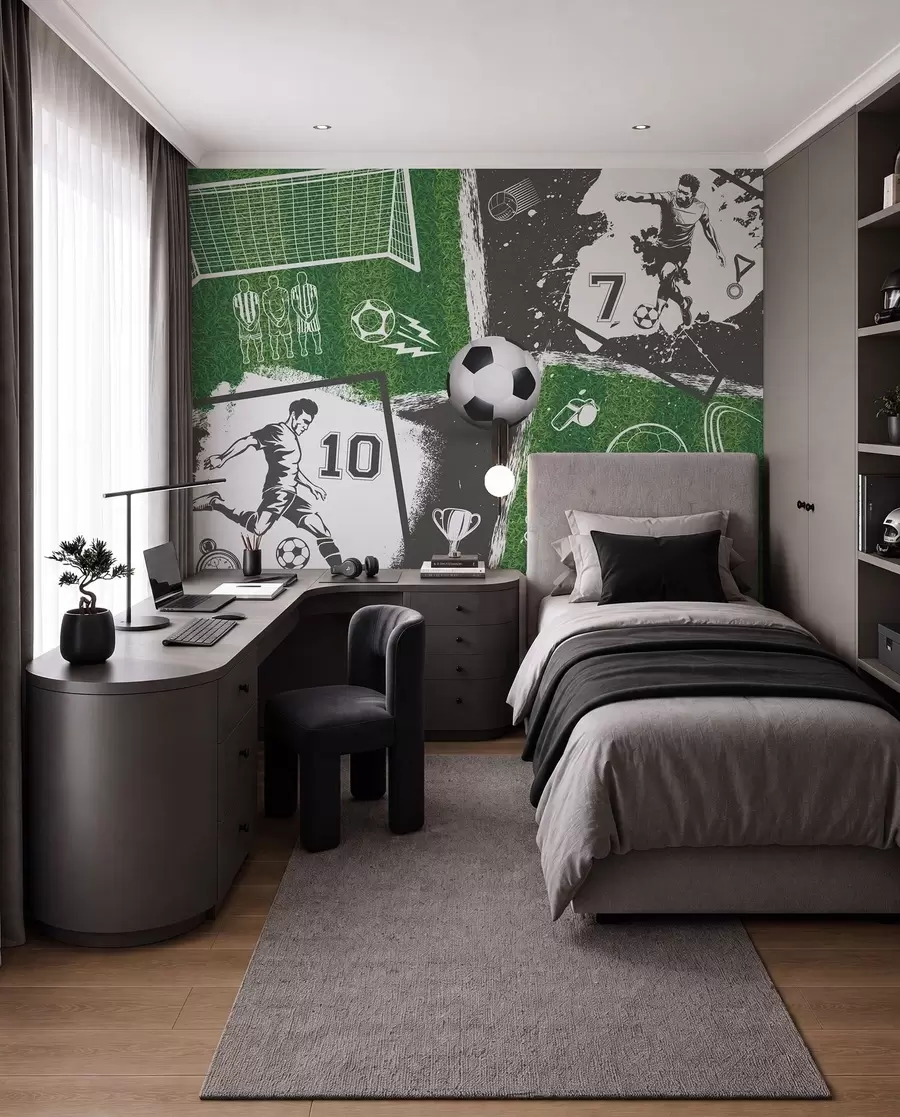 wall murals Football Match Collage w03121