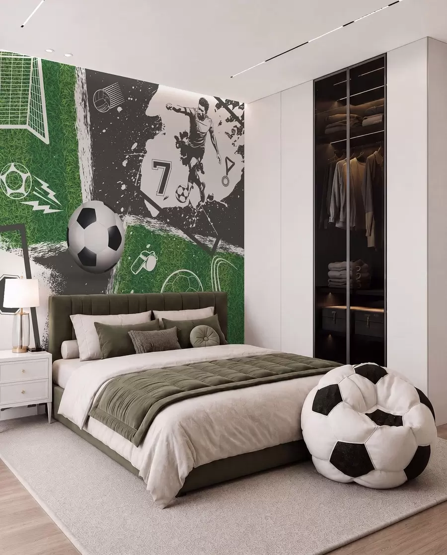 wall murals Football Match Collage w03121