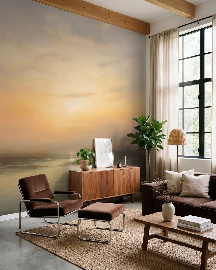 wall murals Charming sunset landscape w03132