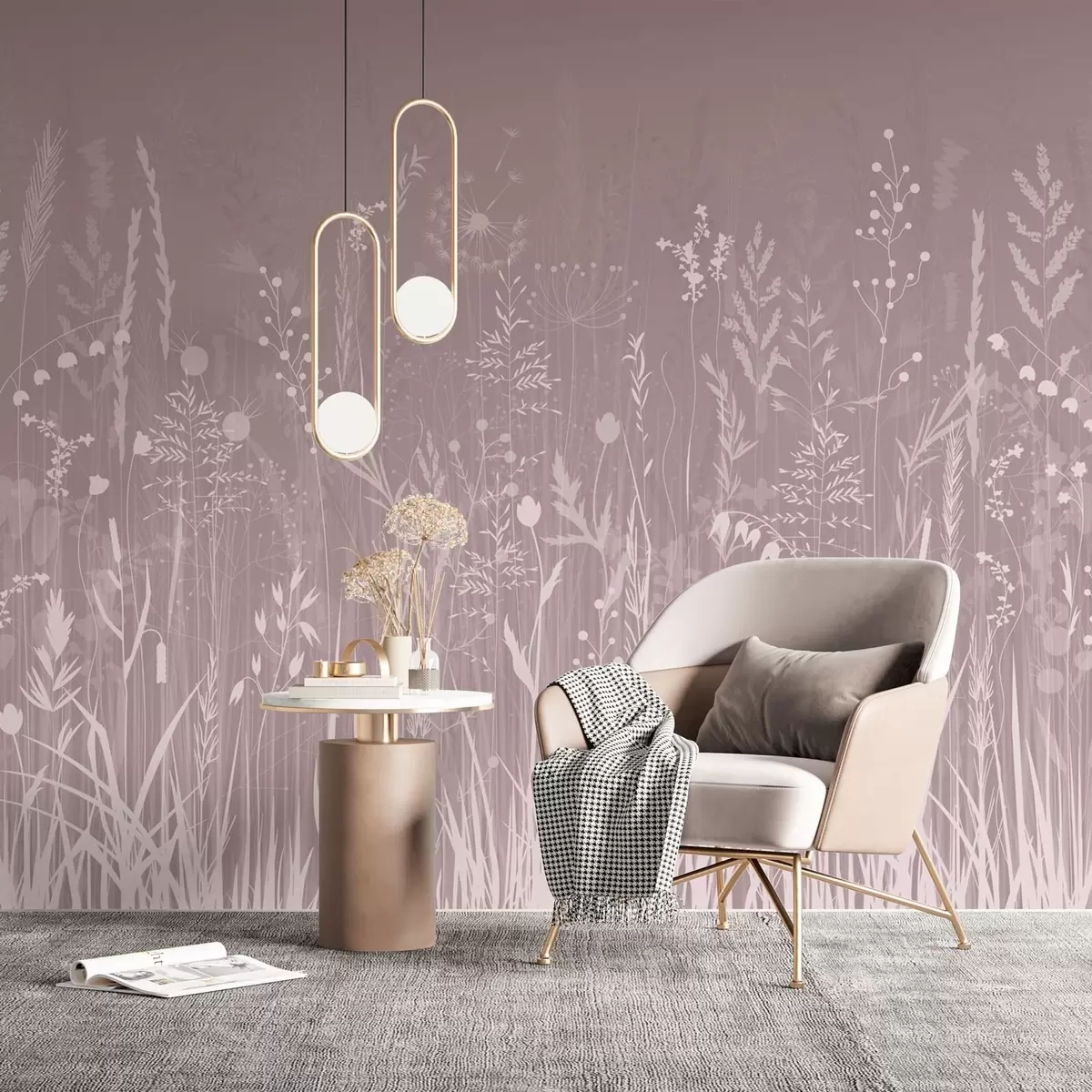 wall murals Wildflowers and plants w03143v4