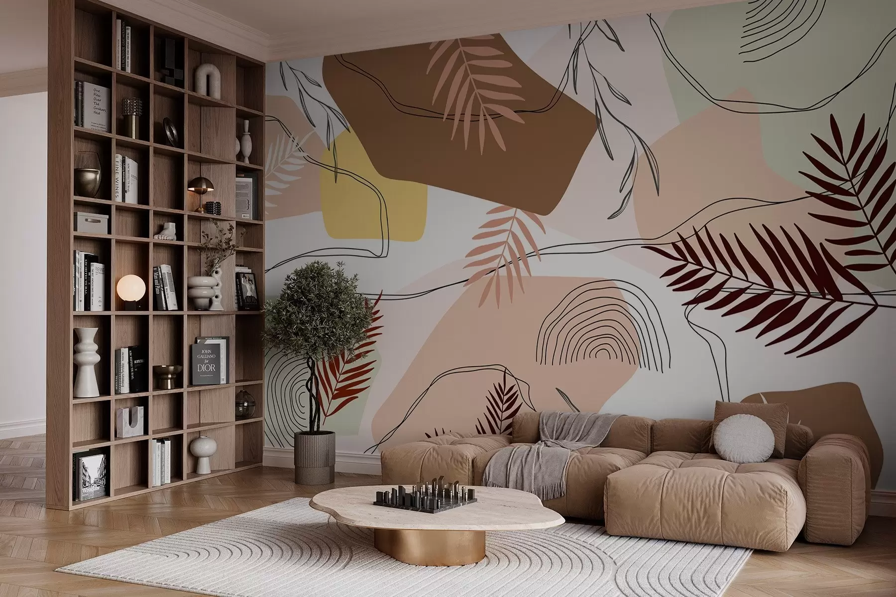 wall murals Abstract botanical design w03092