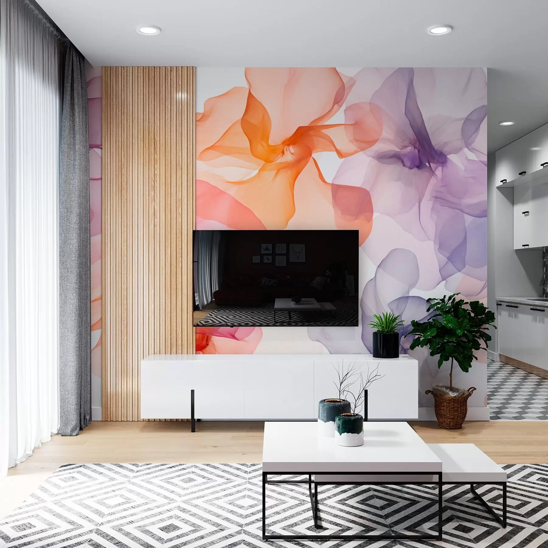 wall murals Floral patterns w03095