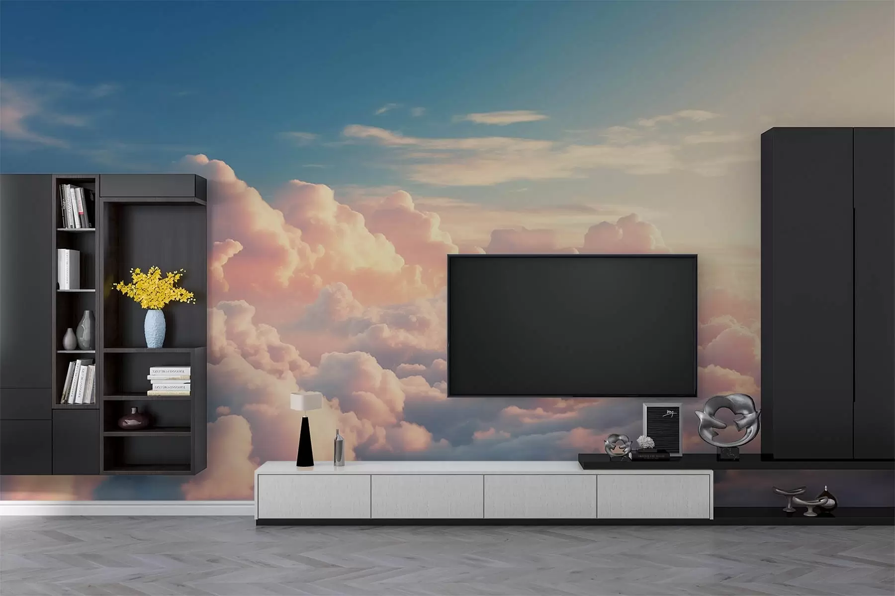 wall murals Delicate clouds in the sky w08803