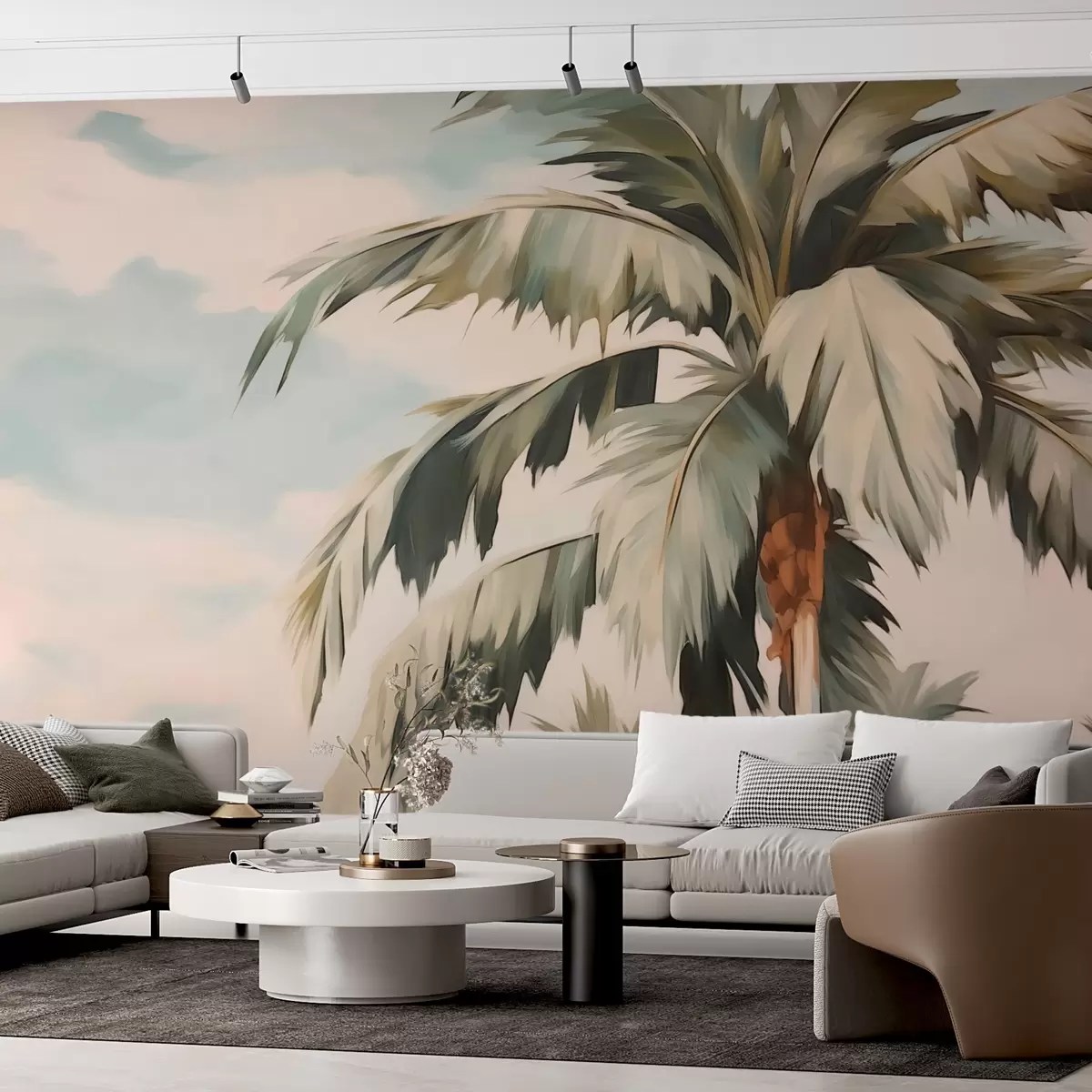 wall murals Palm tree against the sky w03173