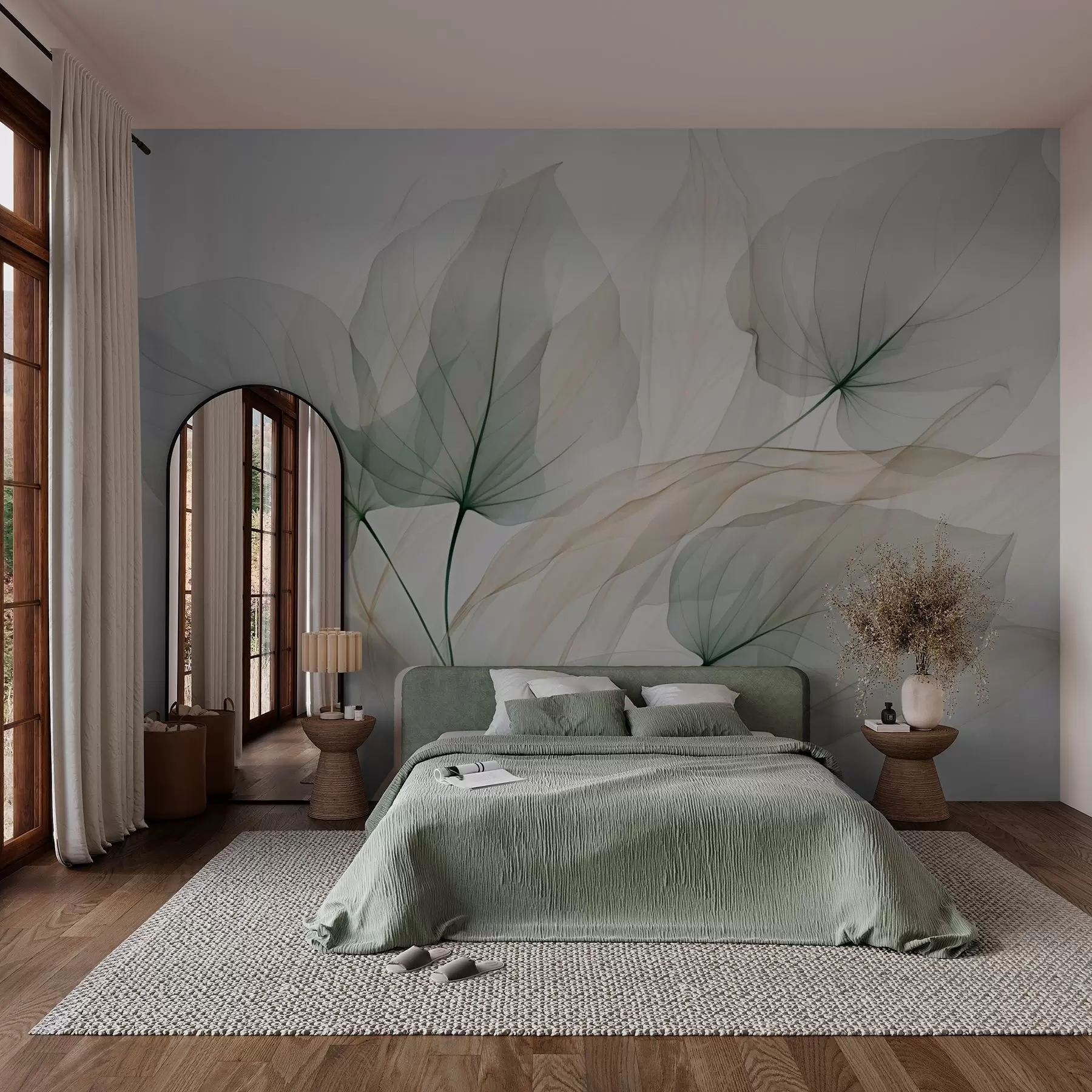 wall murals Abstract leaves w03180