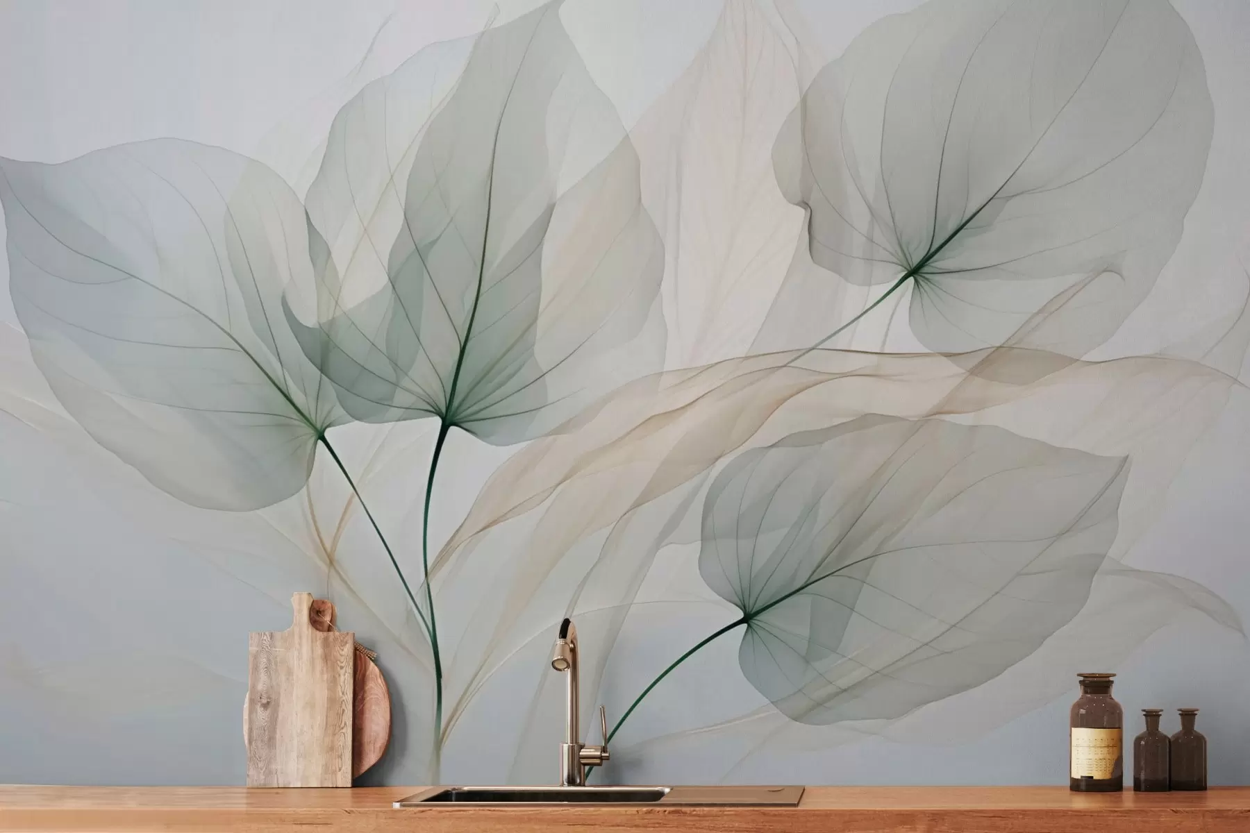 wall murals Abstract leaves w03180
