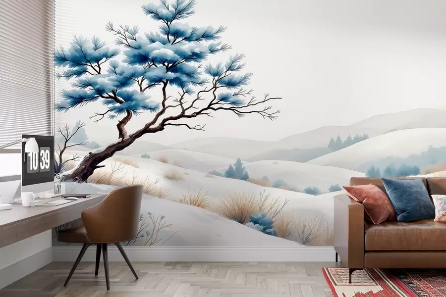 wall murals Painted landscape w03194