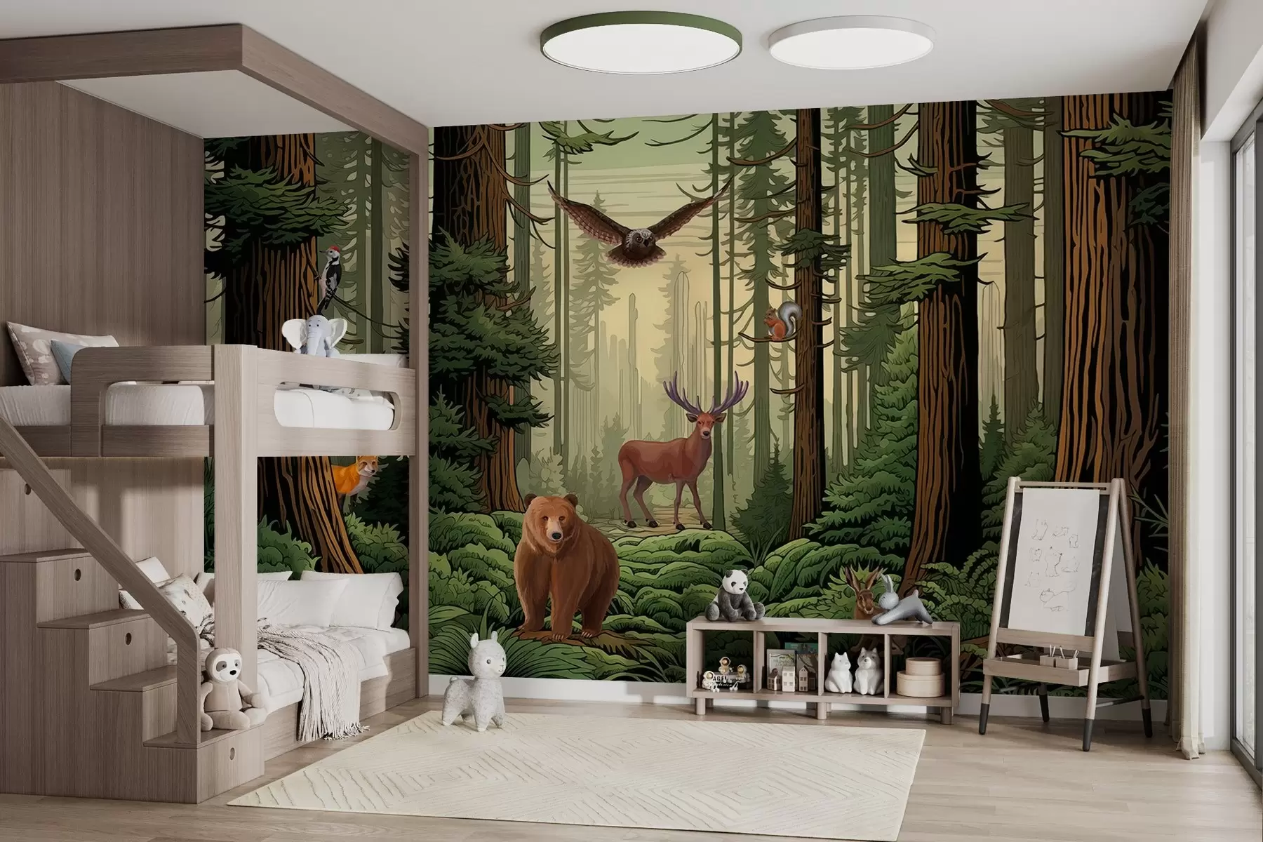 wall murals Animals in the forest w03208