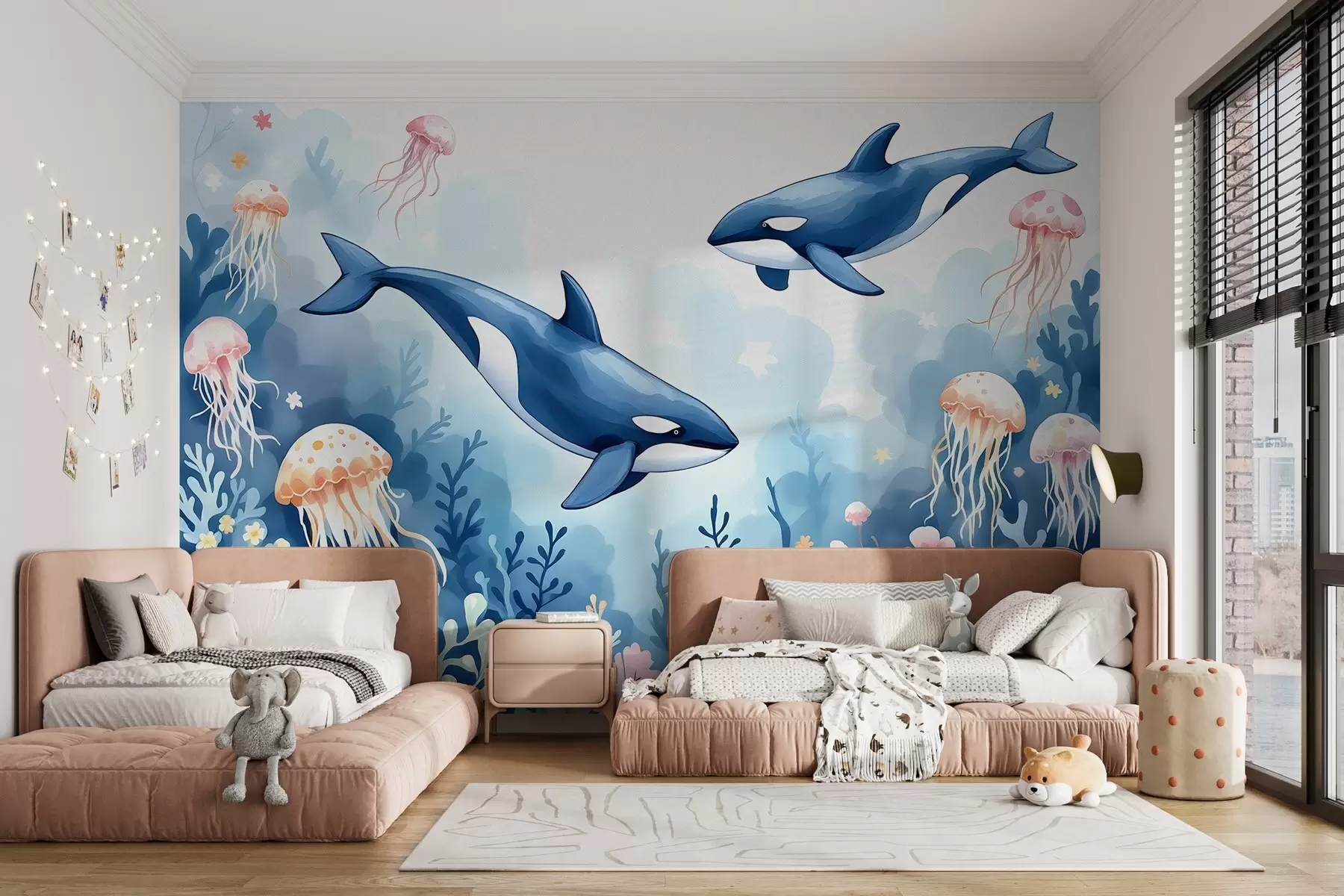 wall murals Stylized oil style underwater world w03209