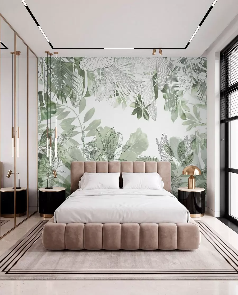 wall murals Jungle in Fine Lines w08823