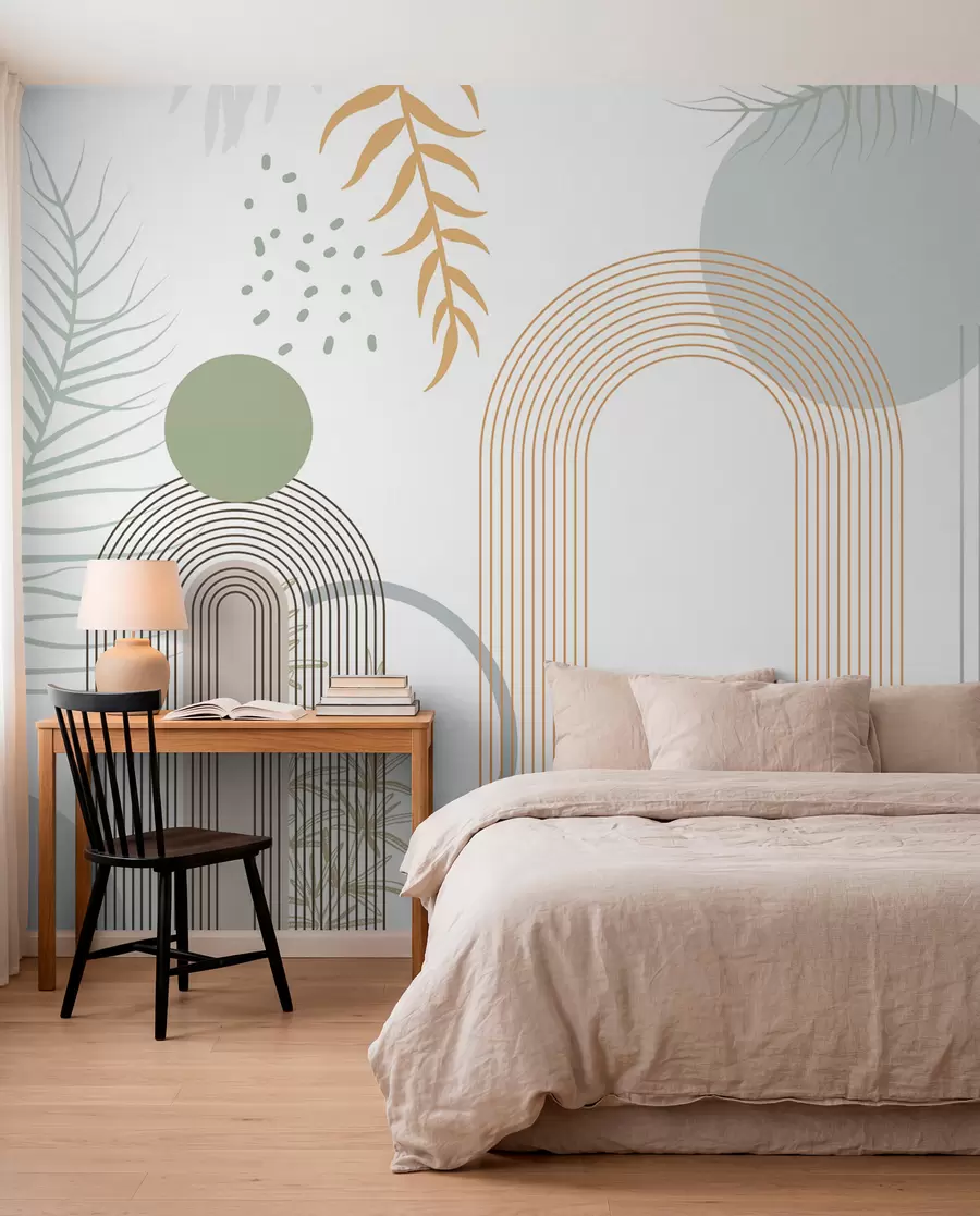 wall murals Leaves and Fine Arches w08835