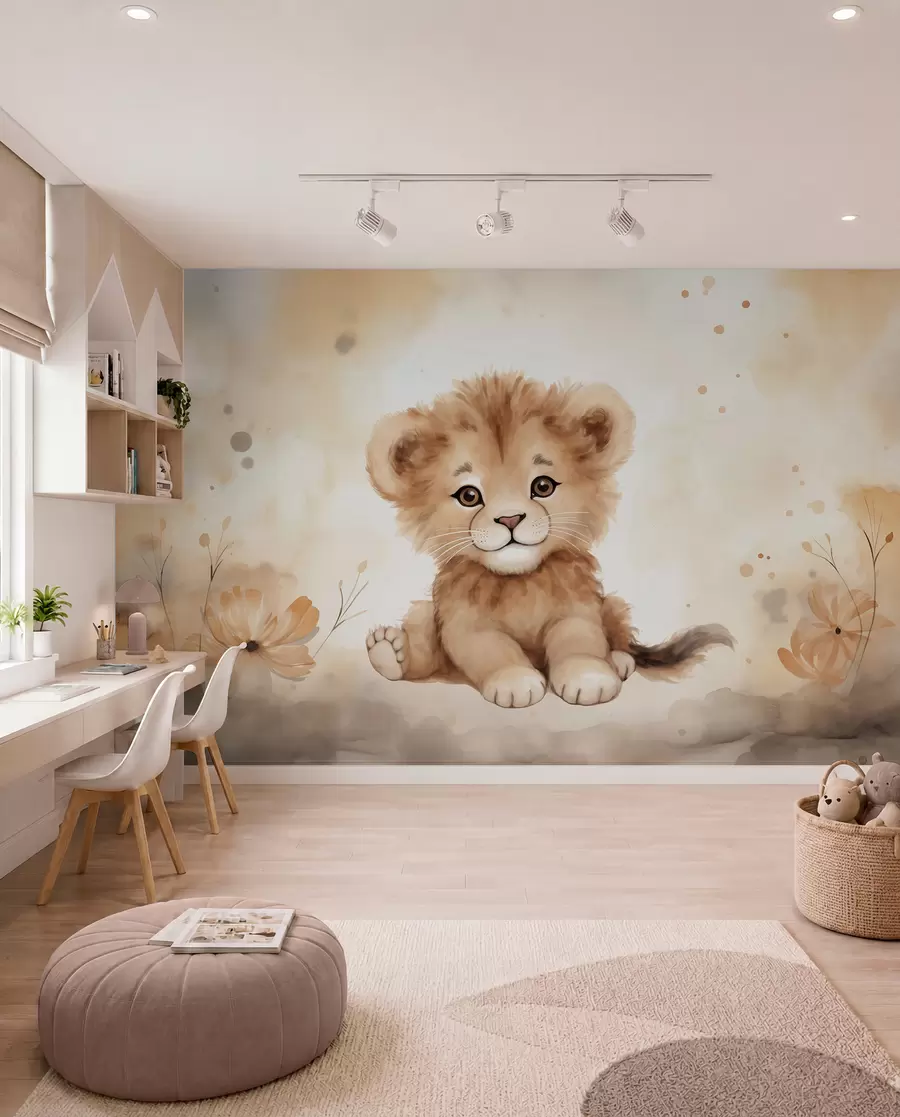 wall murals Little Lion Portrait w08844