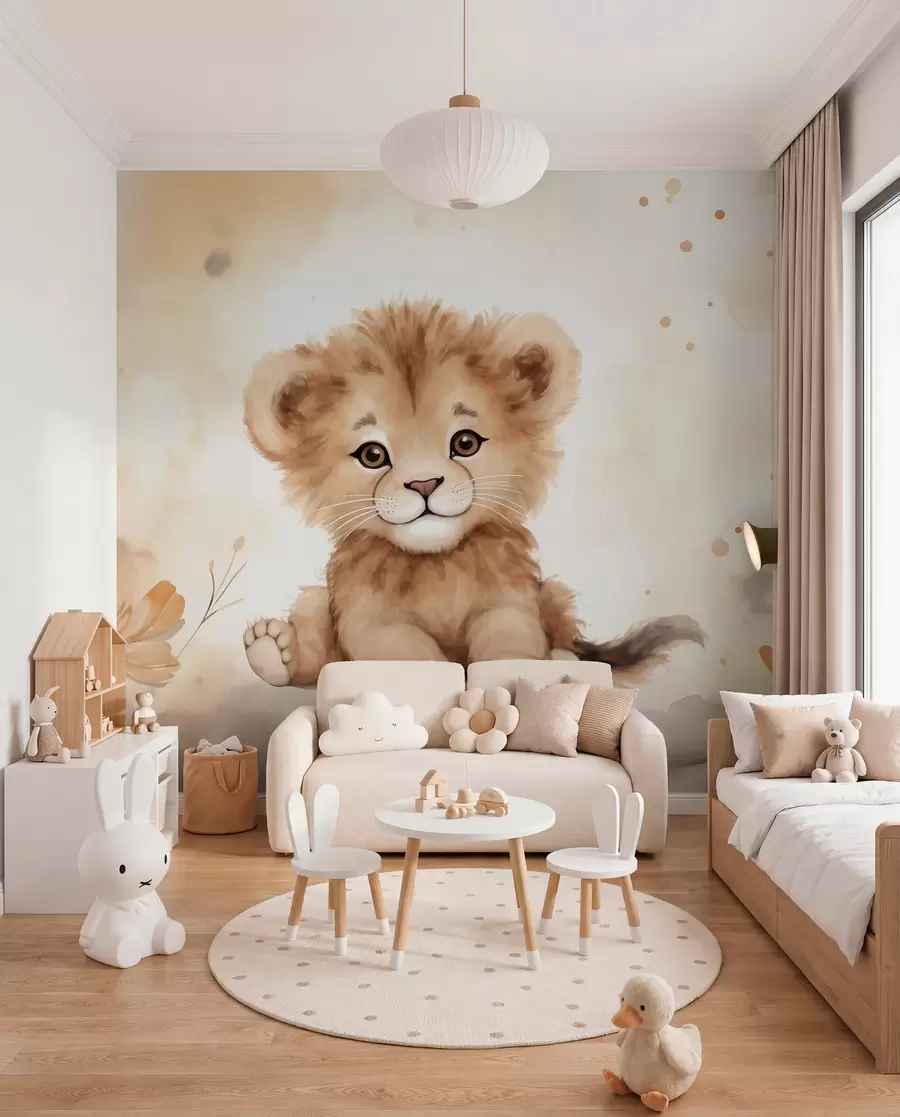 wall murals Little Lion Portrait w08844