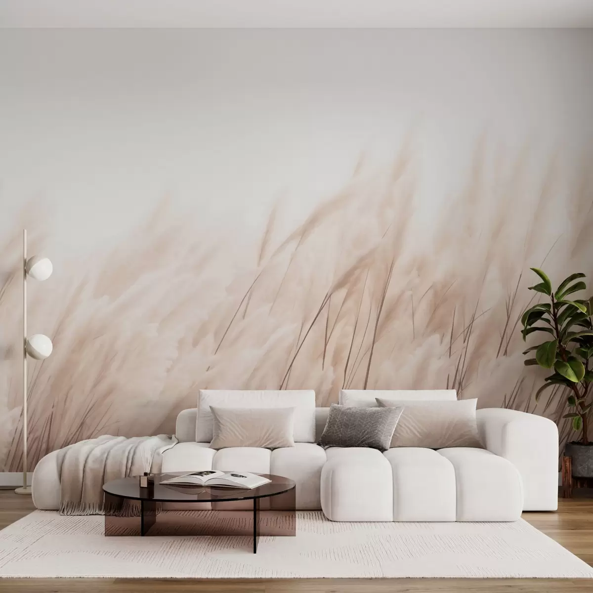 wall murals Spikelets in pastel colors w03244v1