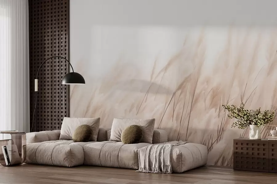 wall murals Spikelets in pastel colors w03244v1