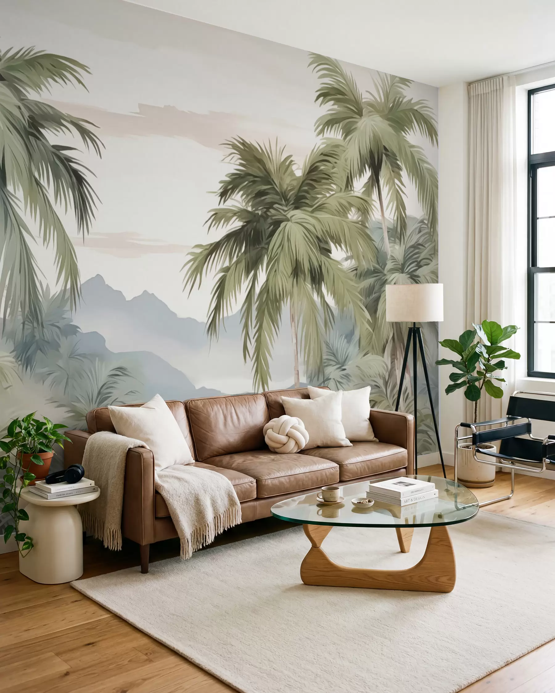 wall murals Painted Palm Grove w03267