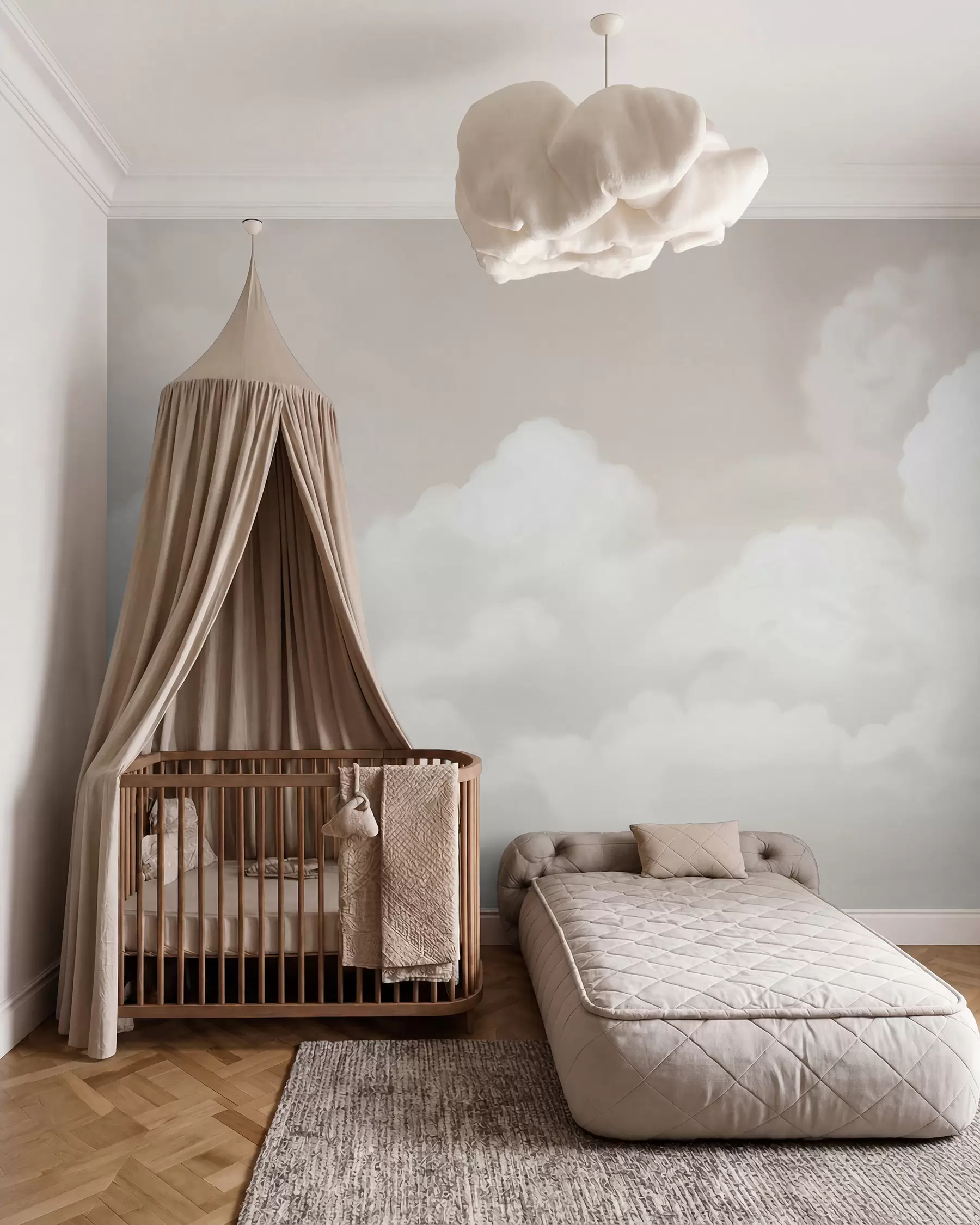 wall murals Cream Clouds w03301v2